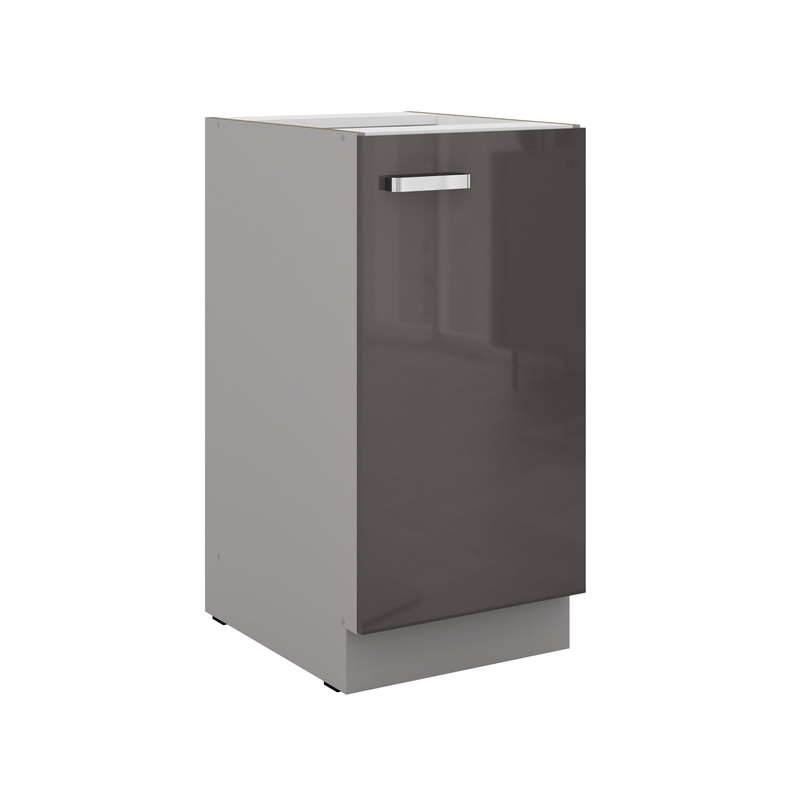 Küchen Unterschrank 40 Hochglanz Grau Küchenzeile Küchenblock Küche Grey Bianca