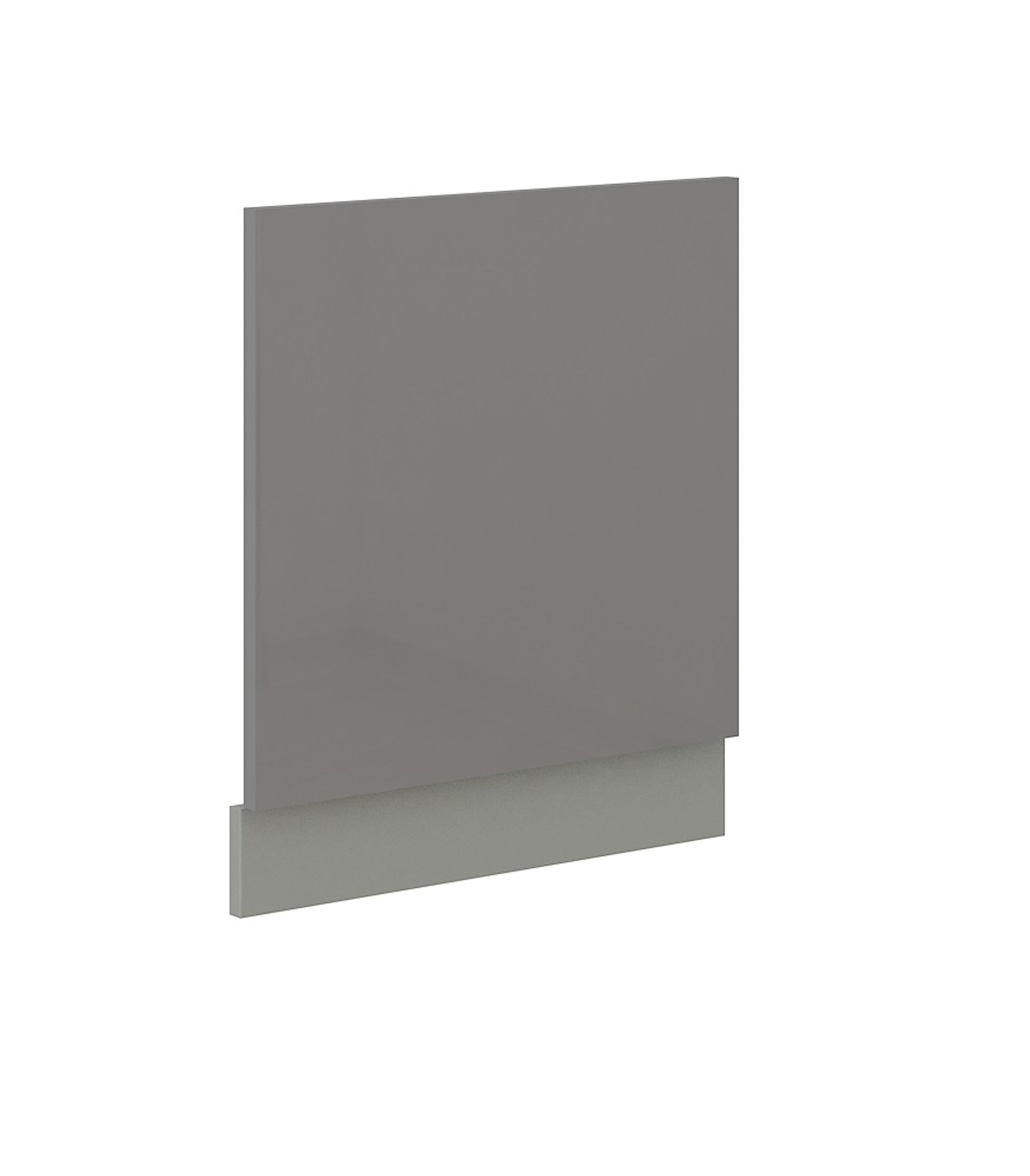 Frontblende Geschirrsp&uuml;ler integriert 60 cm Grau Hochglanz K&uuml;che Grey Bianca - Bild 1