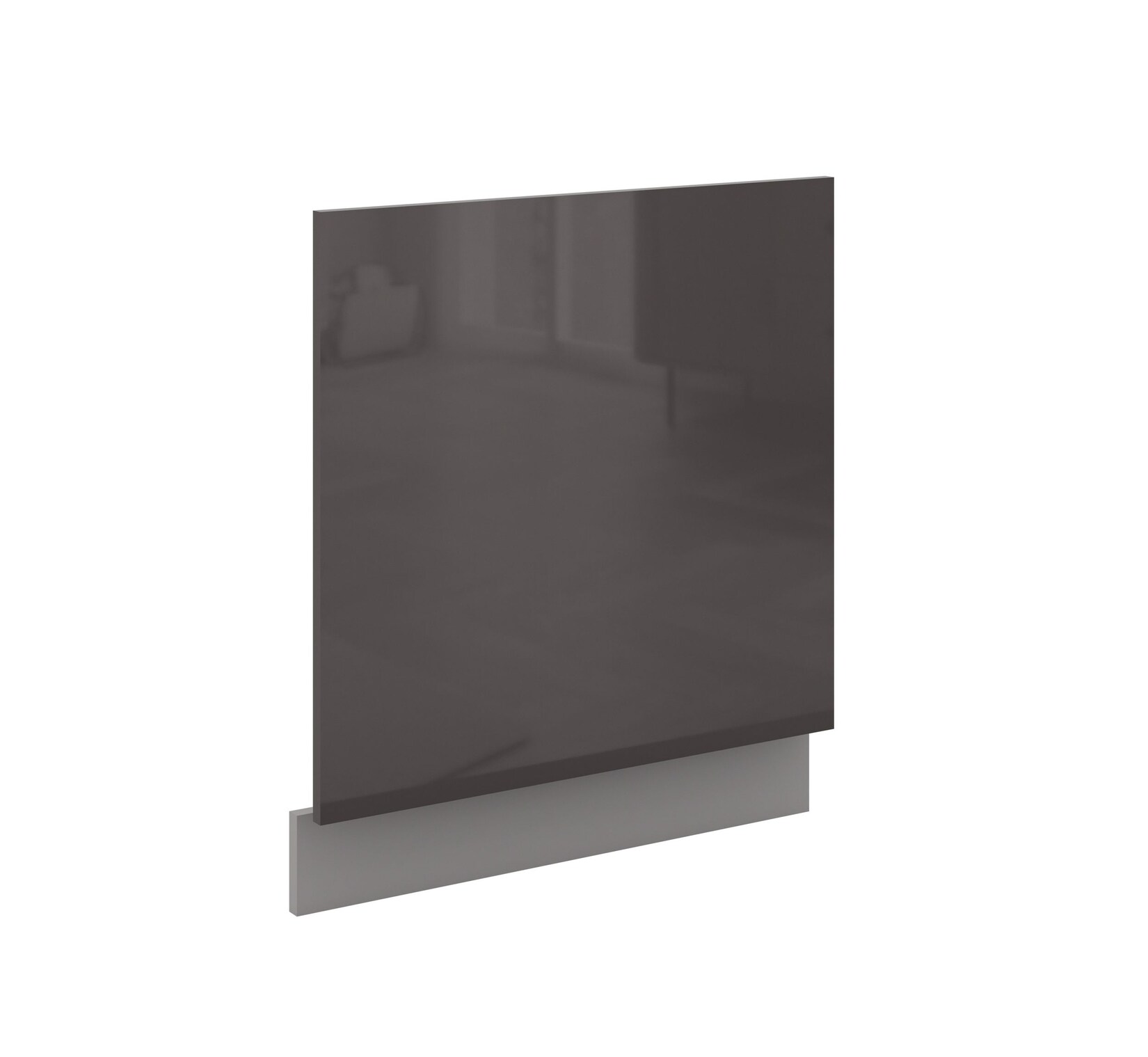 Frontblende Geschirrspüler integriert 60 cm Grau Hochglanz Küche Grey Bianca