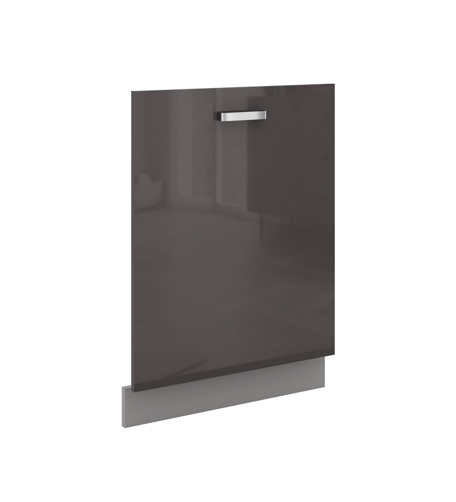 Frontblende Geschirrspüler vollintegriert 60 cm Grau Hochglanz Küche Grey Bianca