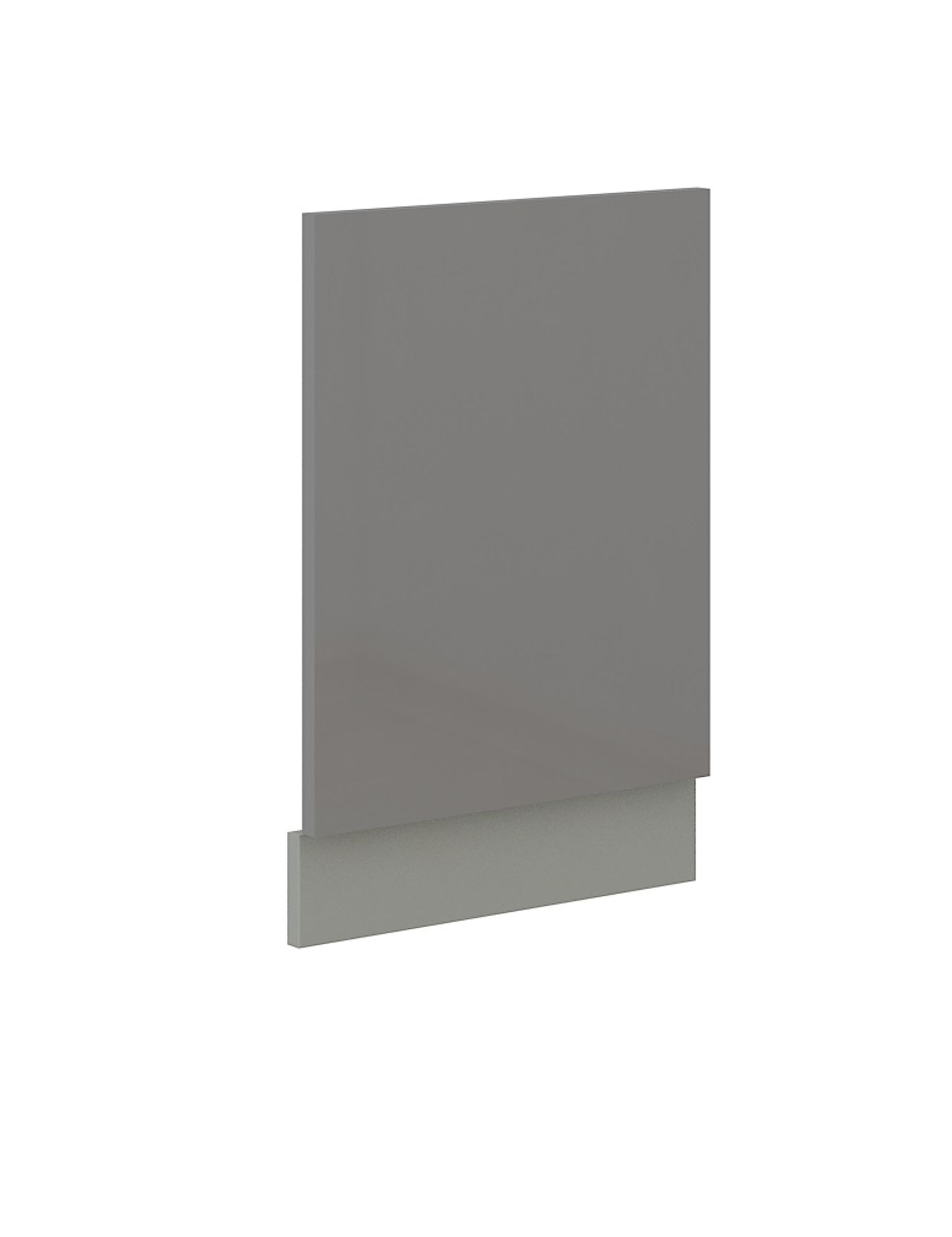 Frontblende Geschirrsp&uuml;ler integriert 45 cm Grau Hochglanz K&uuml;che Grey Bianca - Bild 1
