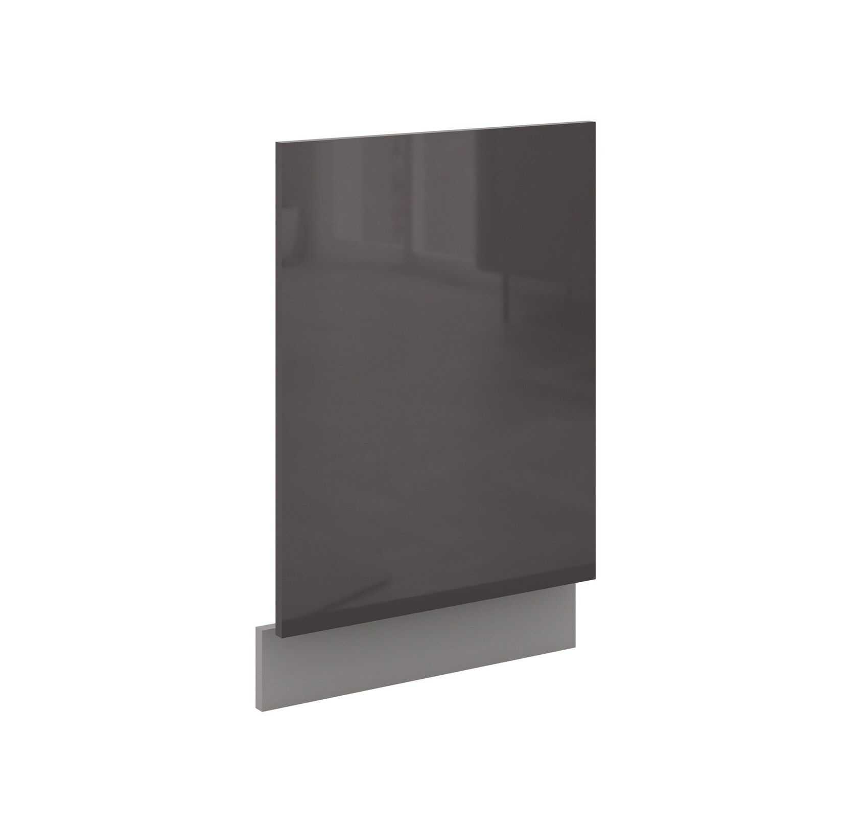 Frontblende Geschirrspüler integriert 45 cm Grau Hochglanz Küche Grey Bianca