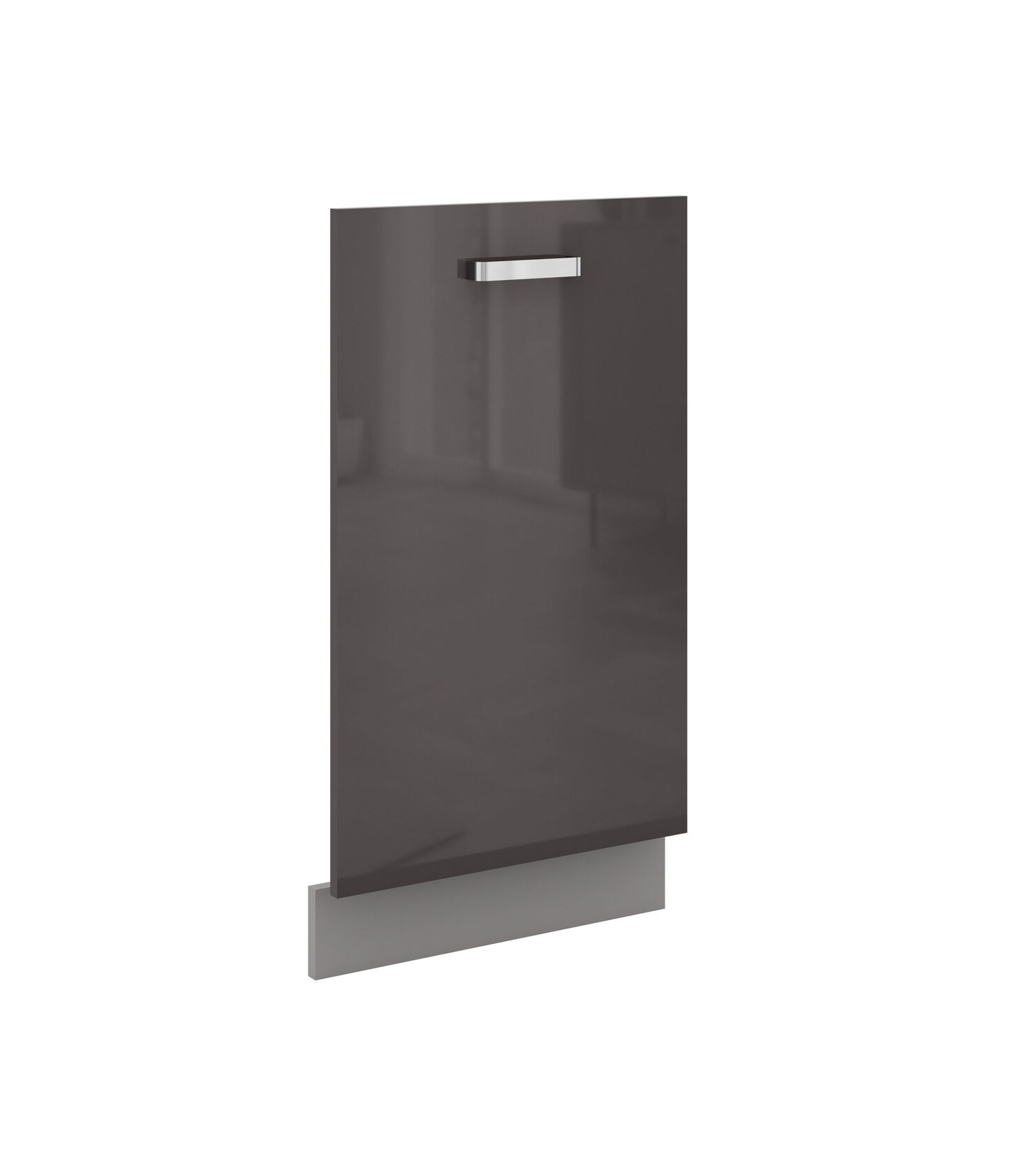 Frontblende Geschirrspüler vollintegriert 45 cm Grau Hochglanz Küche Grey Bianca