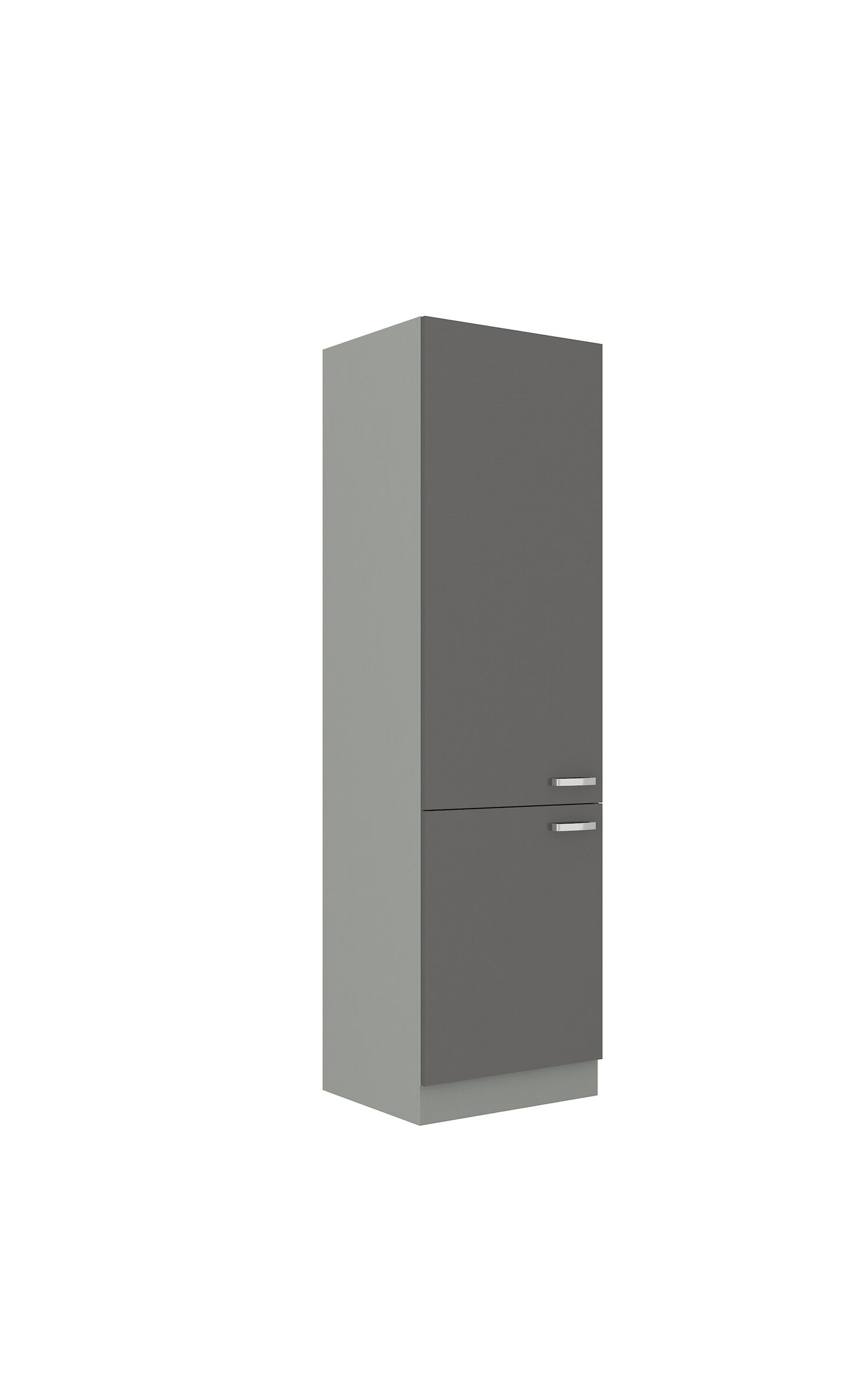 K&uuml;chen Hochschrank 60cm Hochglanz Grau K&uuml;chenzeile K&uuml;chenblock K&uuml;che Grey Bianca - Bild 1