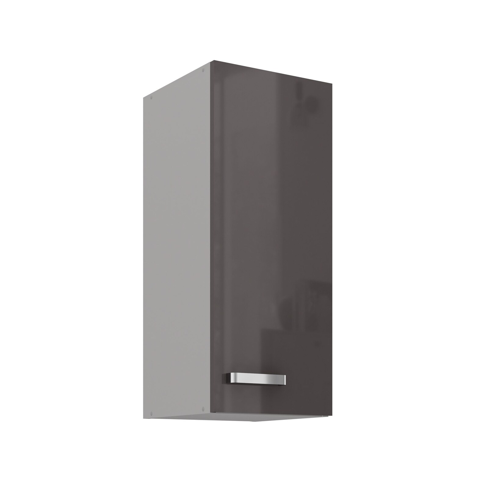 Küchen Hängeschrank 30 Hochglanz Grau Küchenzeile Küchenblock Küche Grey Bianca
