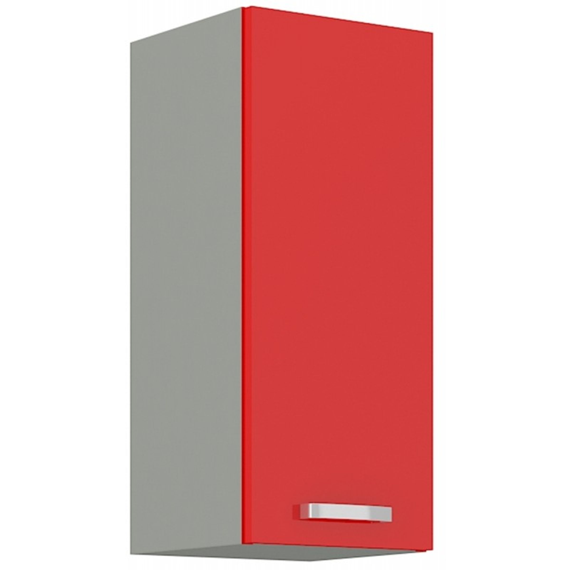 K&uuml;chen H&auml;ngeschrank 30 Glanz Rot Grau K&uuml;chenzeile K&uuml;chenblock K&uuml;che Rose Bianca - Bild 1