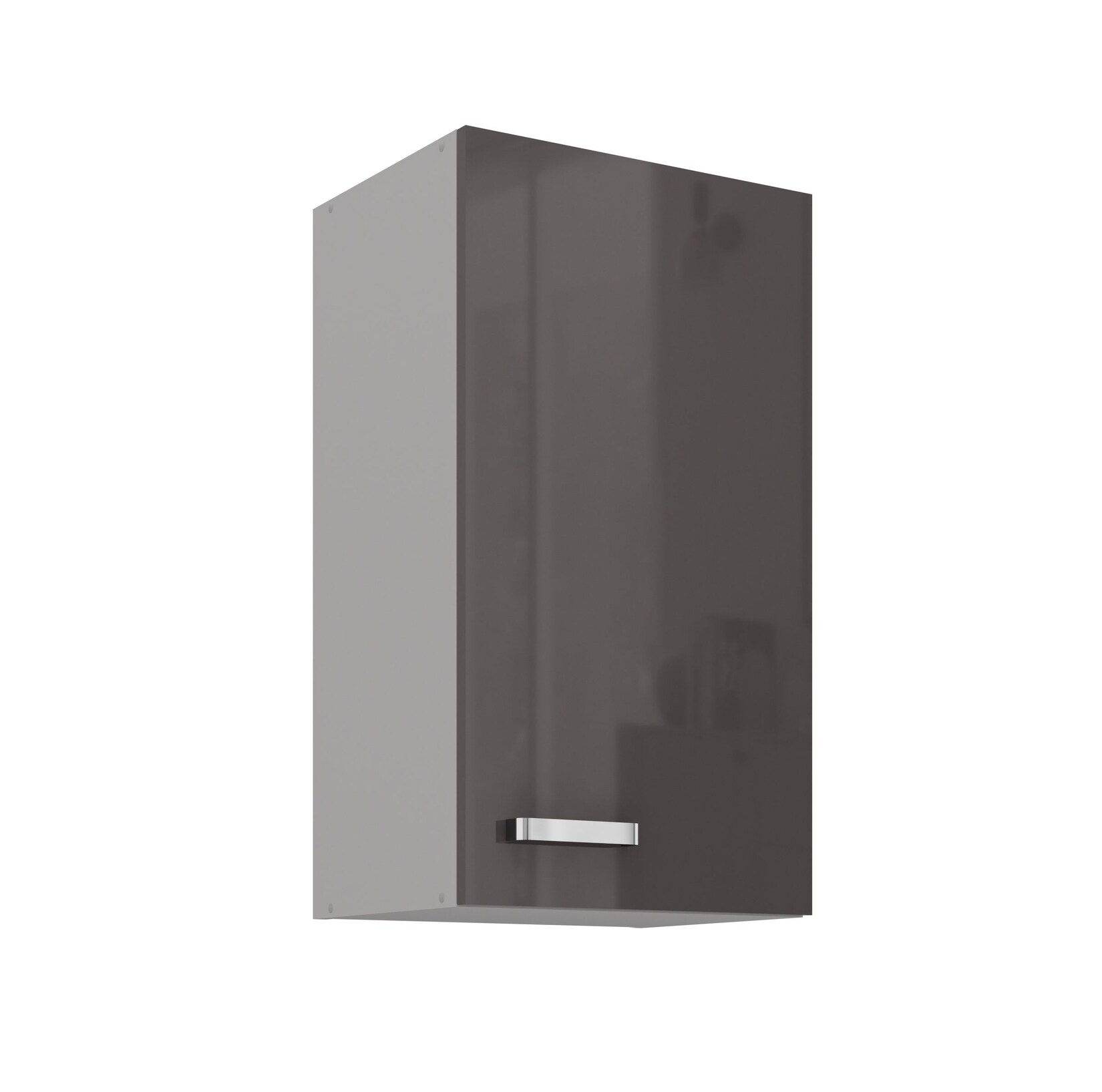 Küchen Hängeschrank 40 Hochglanz Grau Küchenzeile Küchenblock Küche Grey Bianca