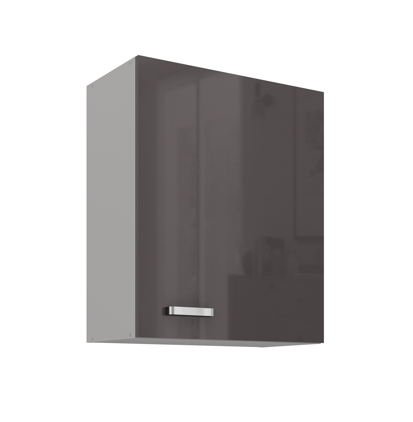 Küchen Hängeschrank 60 Hochglanz Grau Küchenzeile Küchenblock Küche Grey Bianca