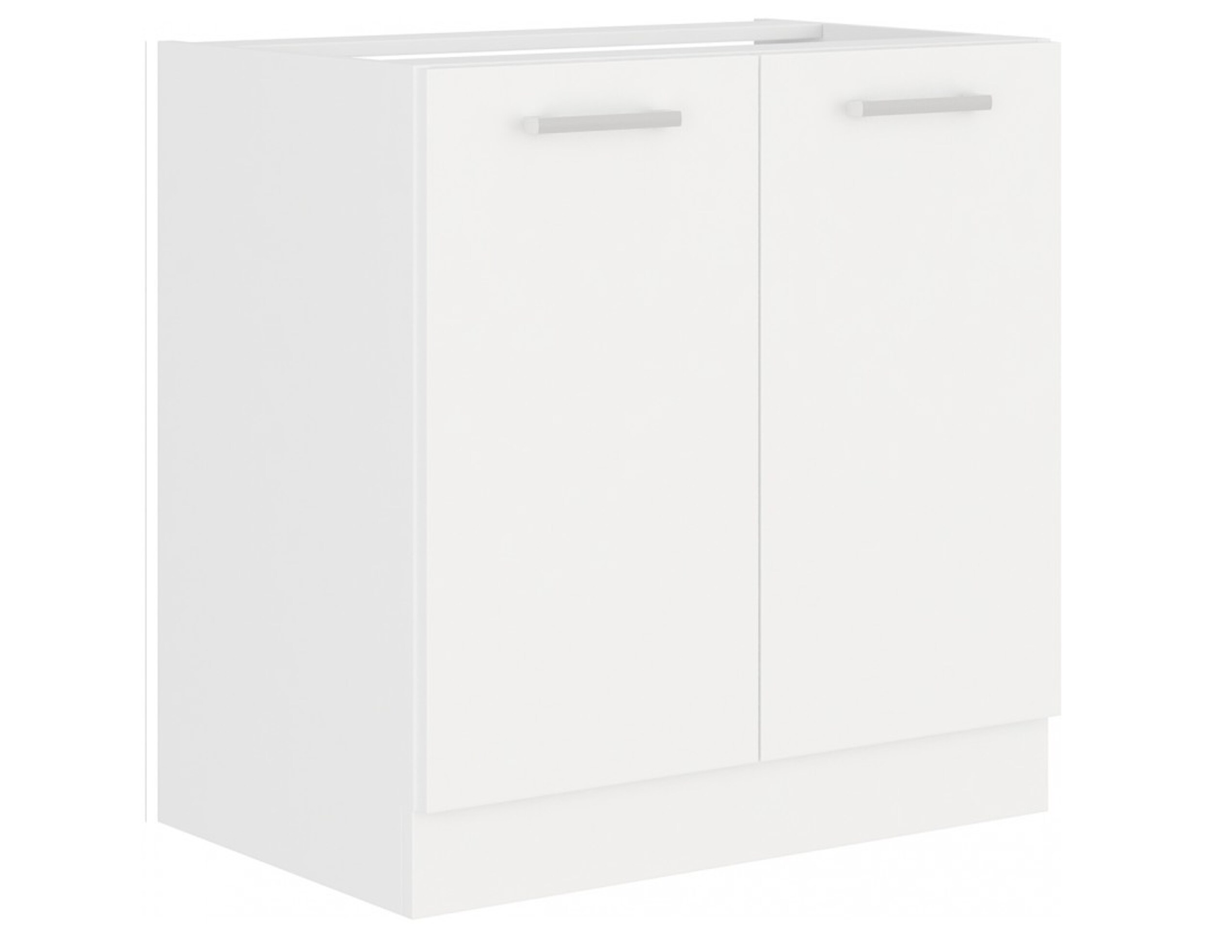 EKO White Sp&uuml;lenschrank 80 Weiss matt K&uuml;chenzeile K&uuml;chenblock K&uuml;che Einbauk&uuml;che - Bild 1