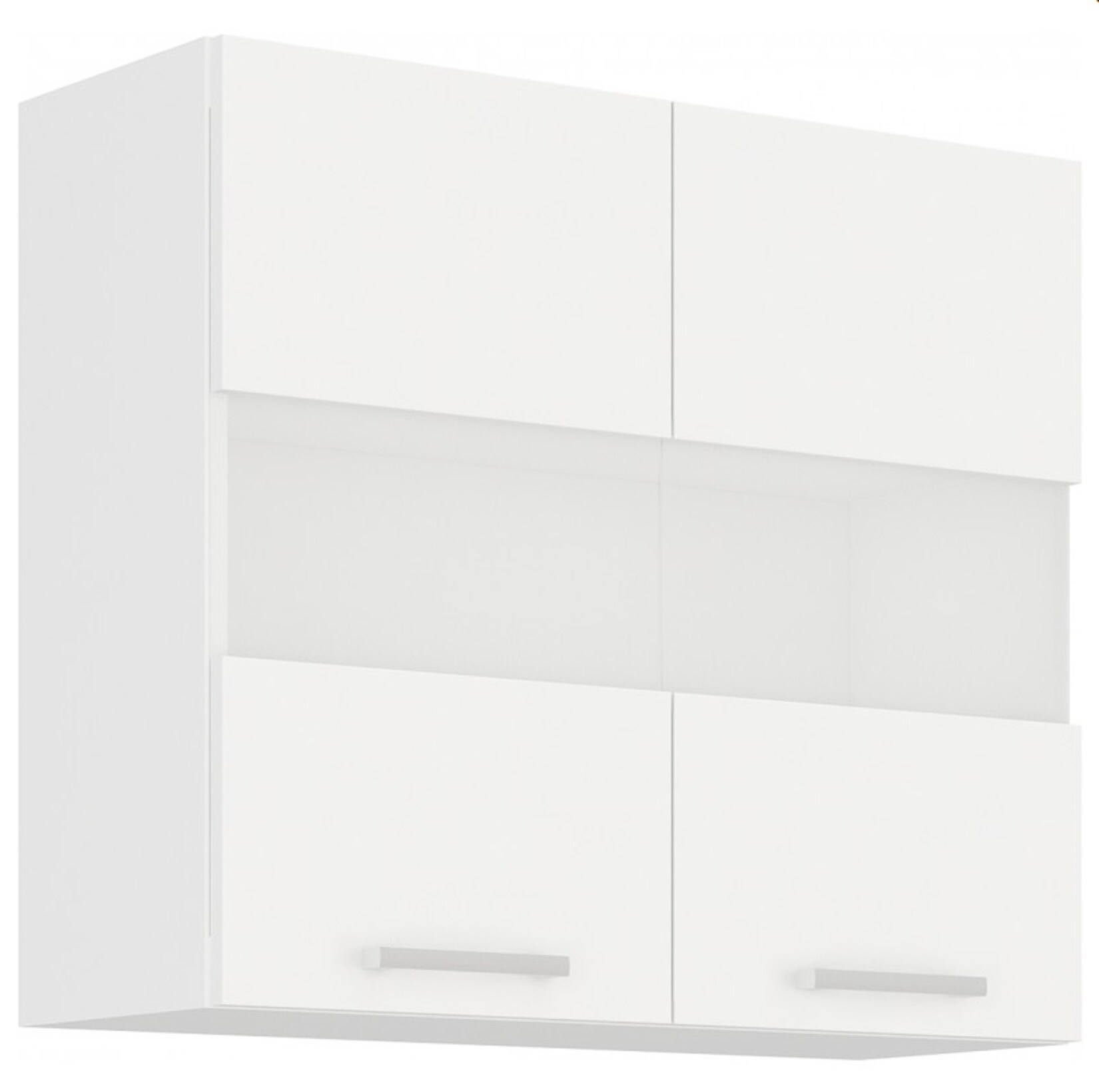 EKO White Glashängeschrank 80 Weiss matt Küchenzeile Küchenblock Einbauküche