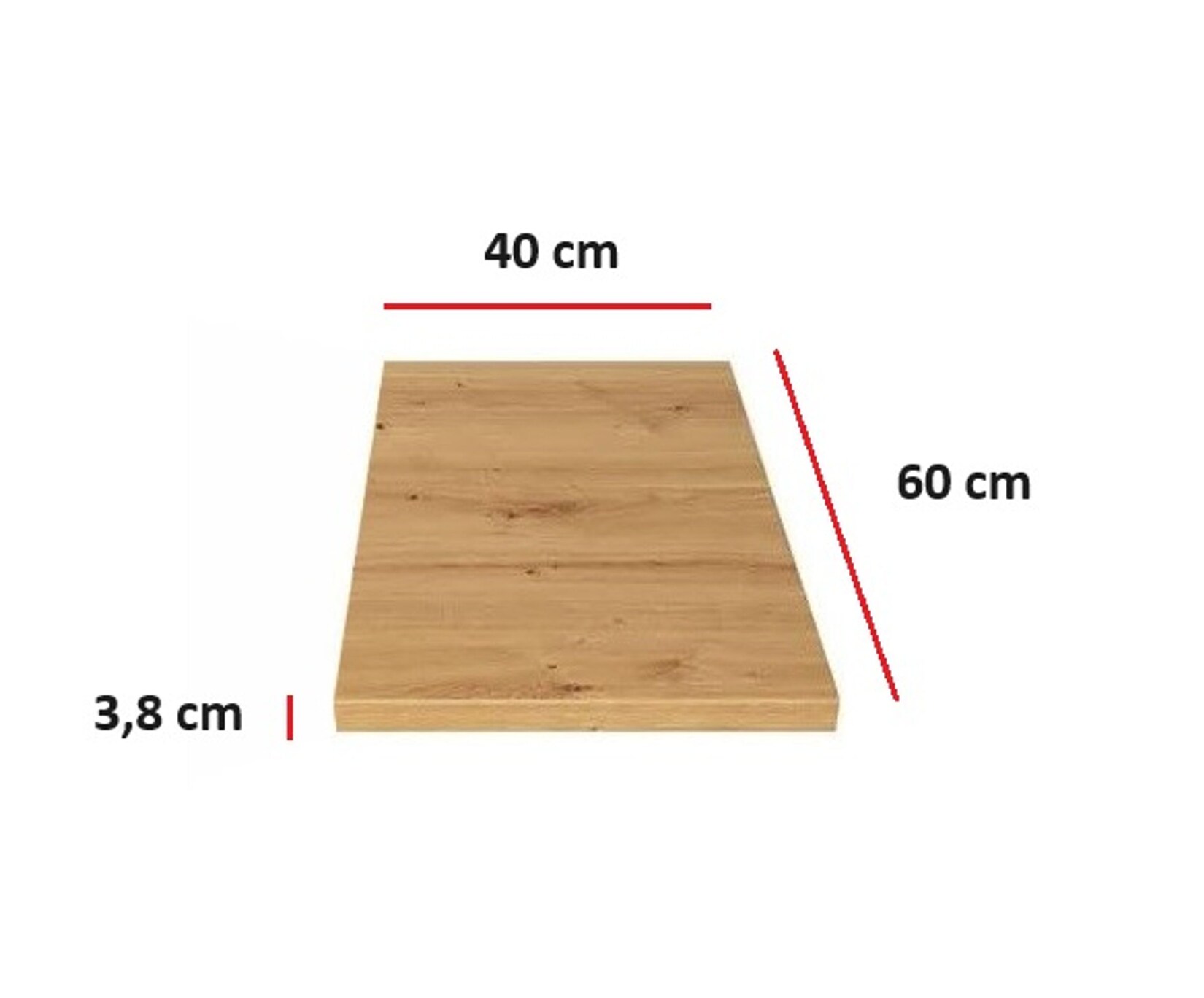 Küchen Arbeitsplatte 40 cm 38 mm Küchenzeile Küchenblock Eiche Artisan EKO STILO
