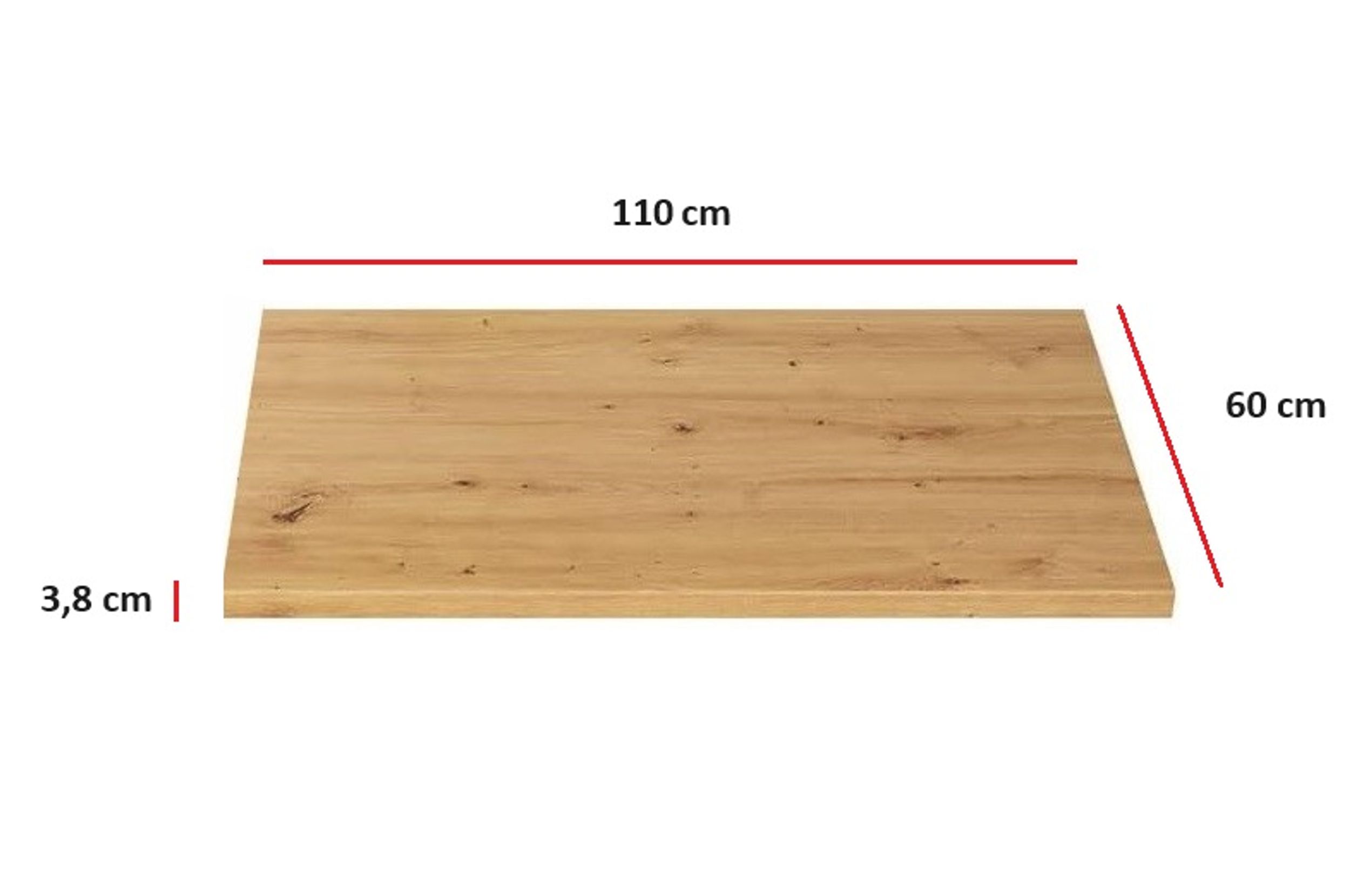 K&uuml;chen Arbeitsplatte 110cm 38 mm K&uuml;chenzeile K&uuml;chenblock Eiche Artisan Eko Stilo - Bild 1