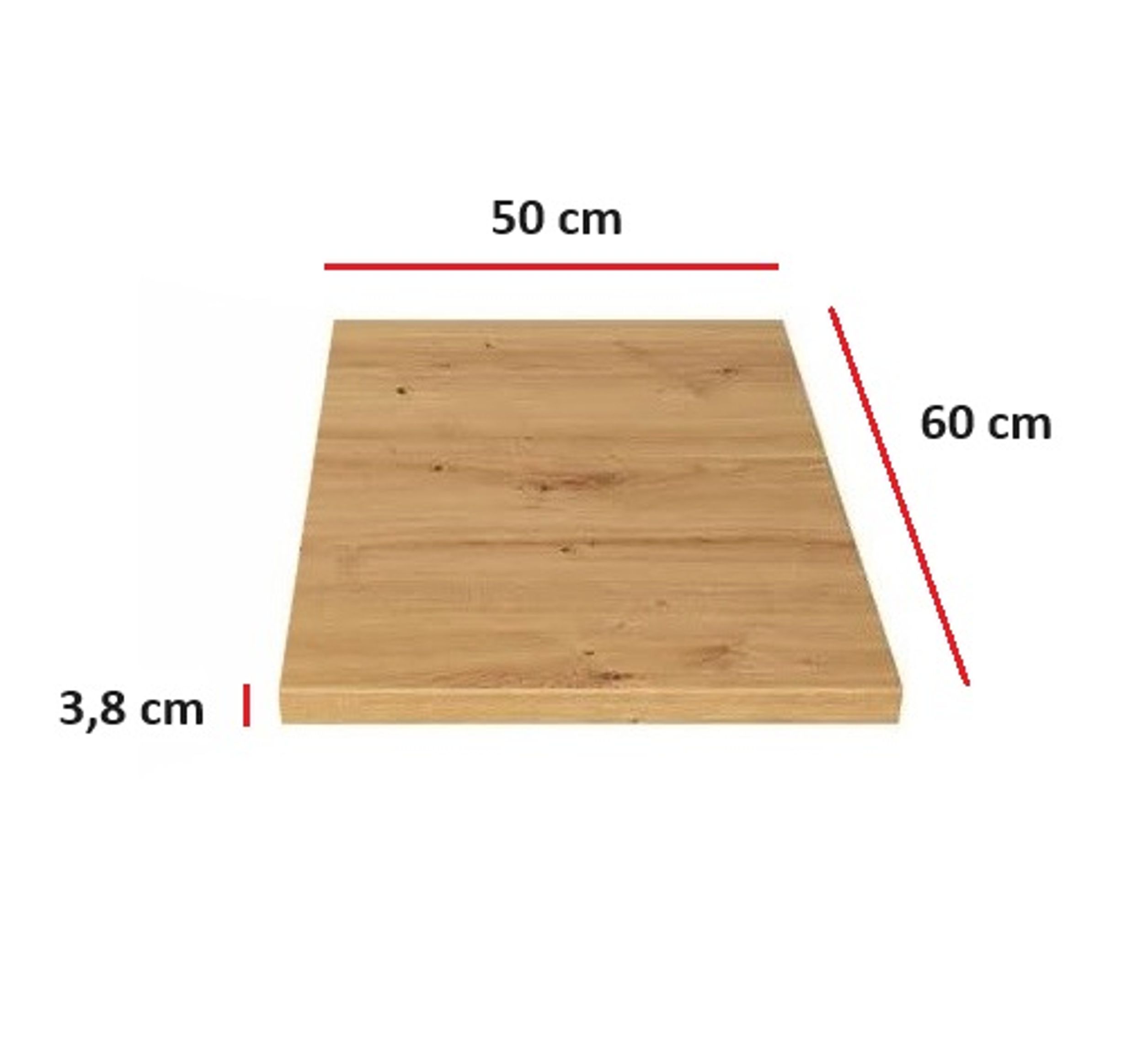 K&uuml;chen Arbeitsplatte 50 cm 38 mm K&uuml;chenzeile K&uuml;chenblock Eiche Artisan Eko Stilo - Bild 1