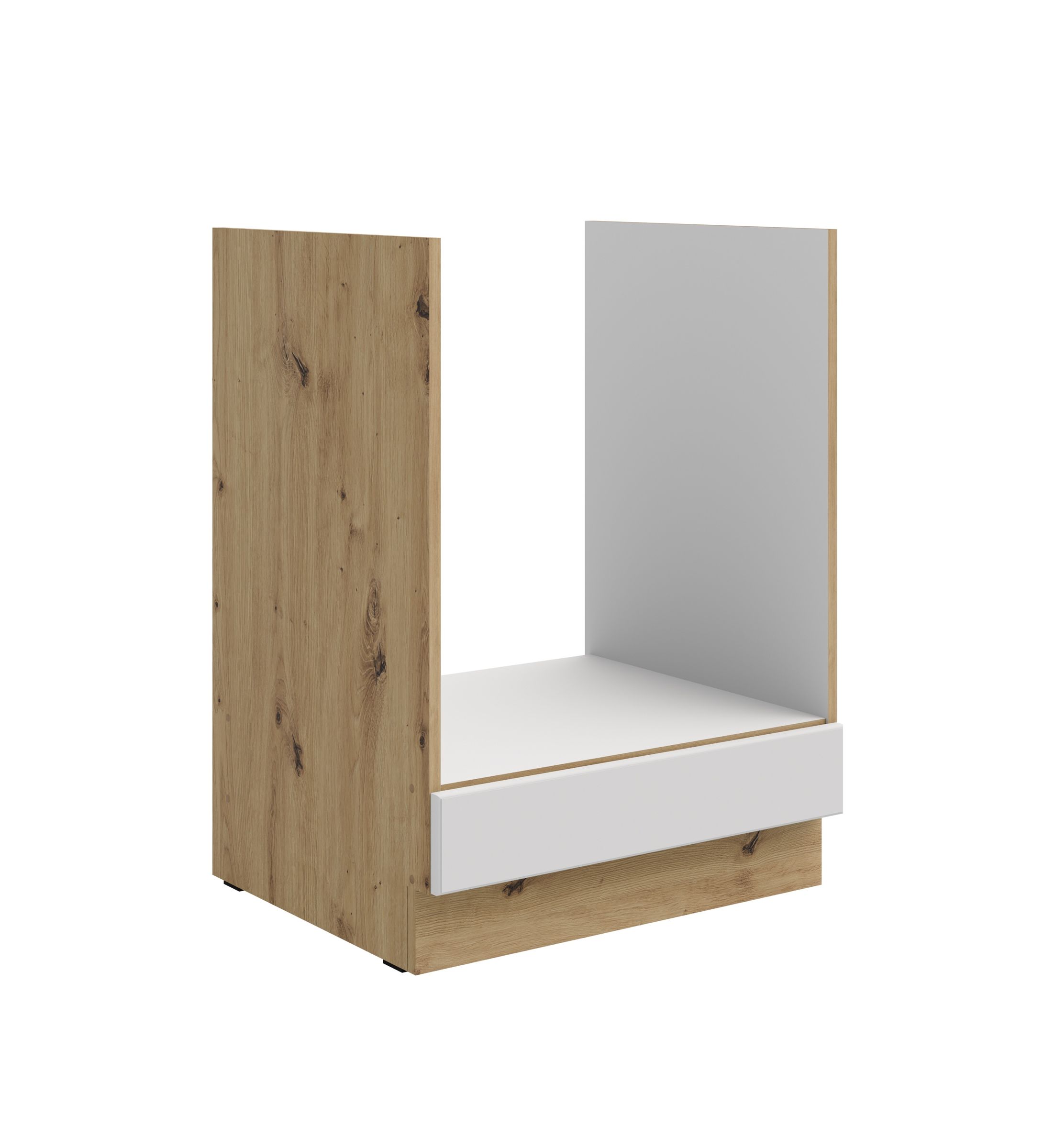 Herd Unterschrank 60 cm Stilo Weiss Eiche Artisan K&uuml;chenzeile K&uuml;chenblock K&uuml;che - Bild 1