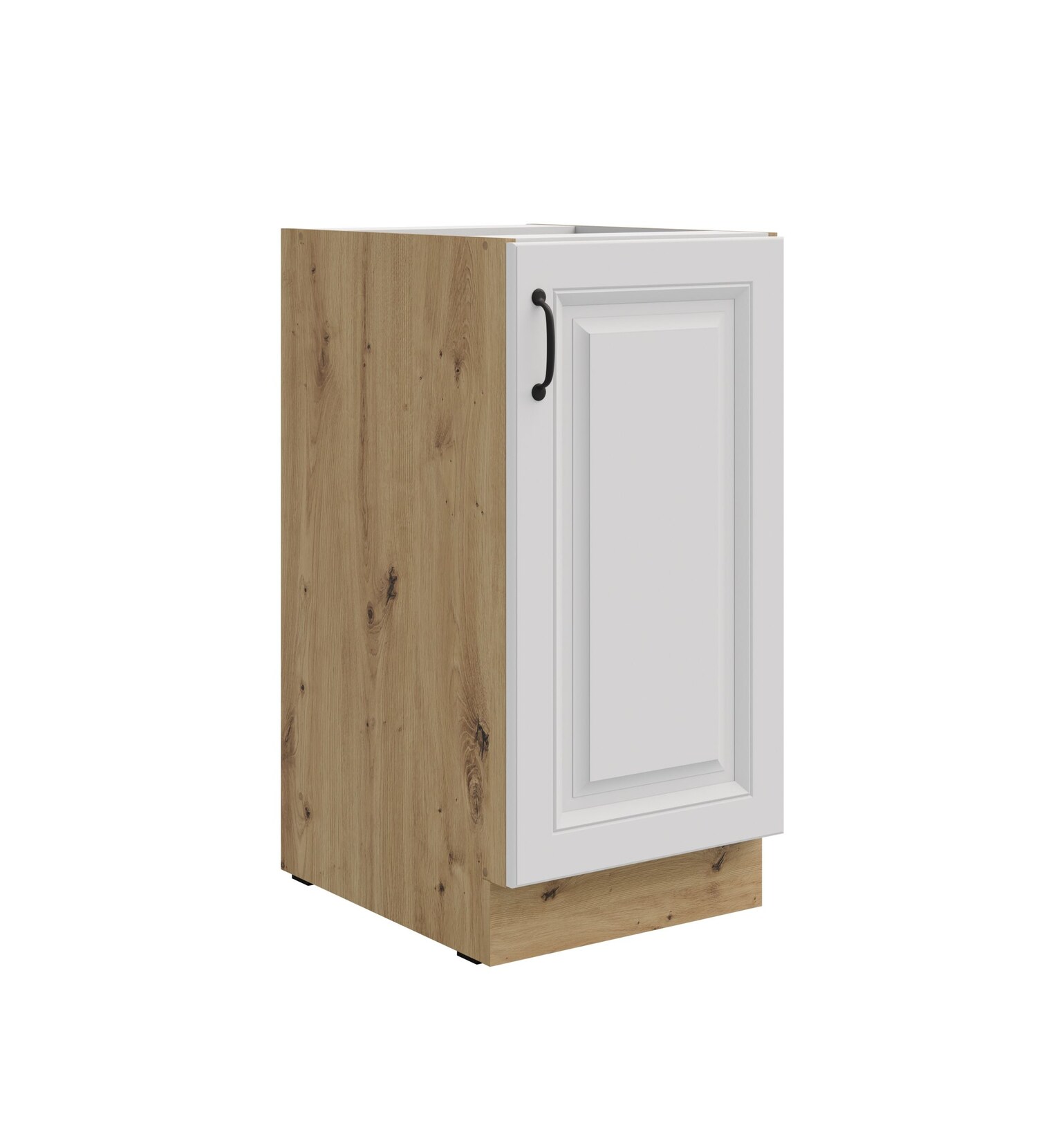 Unterschrank 40 cm Stilo Weiß + Eiche Artisan Küchenzeile Küchenblock Küche