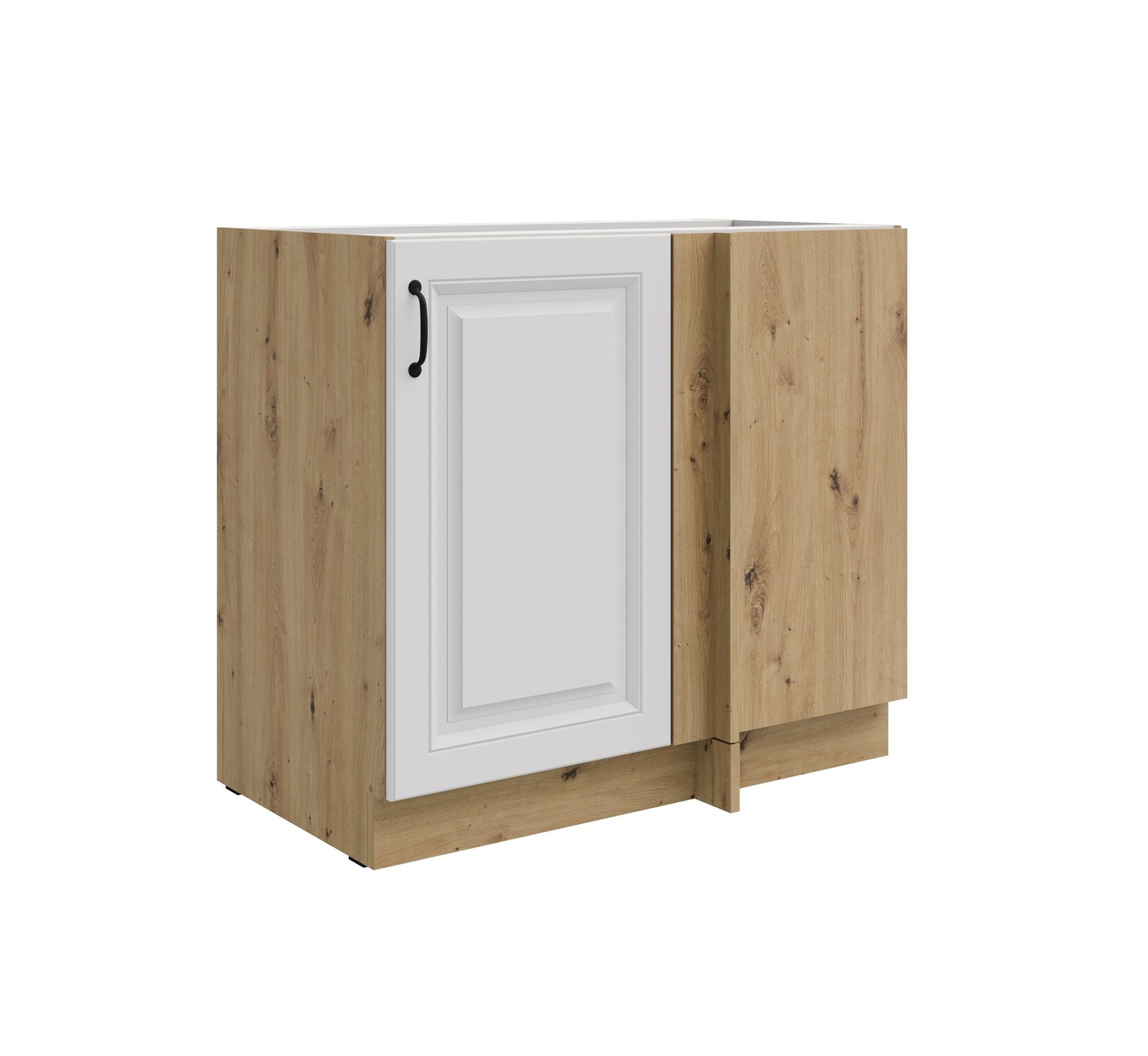 Eckunterschrank 105cm Stilo Weiß Eiche Artisan Küchenzeile Küchenblock Küche