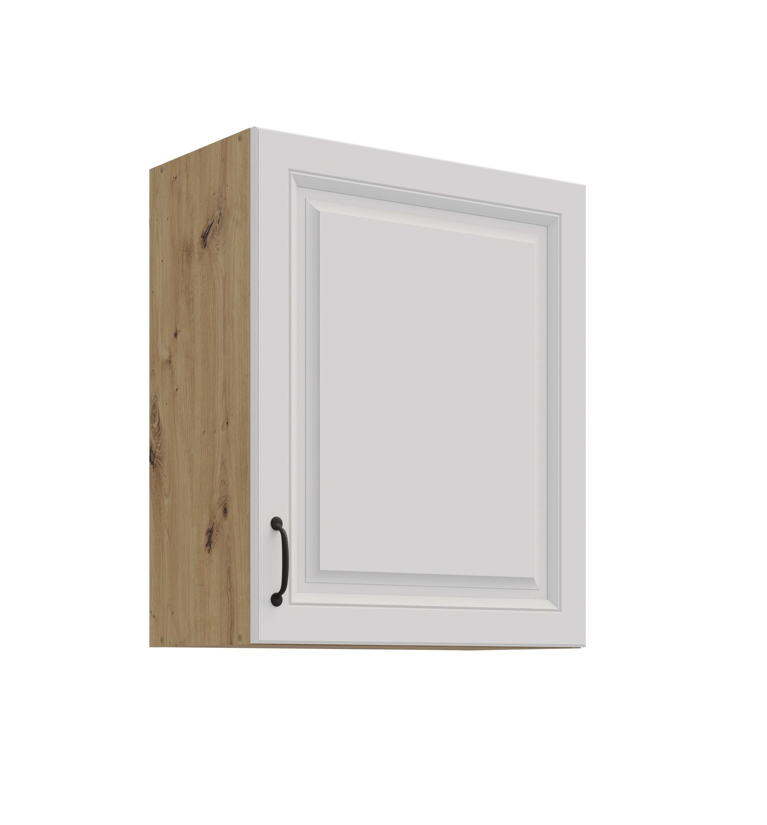 Hängeschrank 60 cm Stilo Weiss + Eiche Artisan Küchenzeile Küchenblock Küche