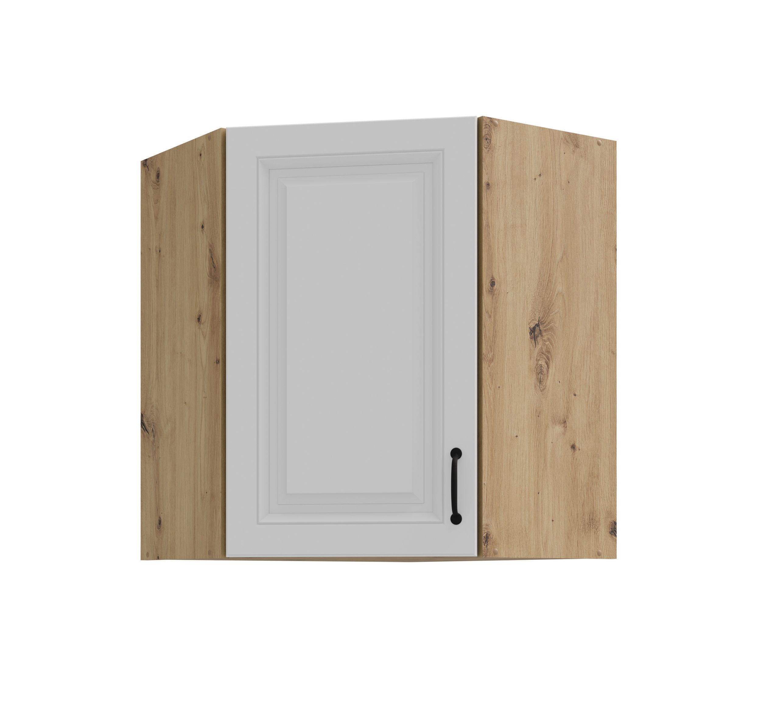 Eckh&auml;ngeschrank 60x60 cm Stilo Weiss Eiche Artisan K&uuml;chenzeile K&uuml;chenblock K&uuml;che - Bild 1