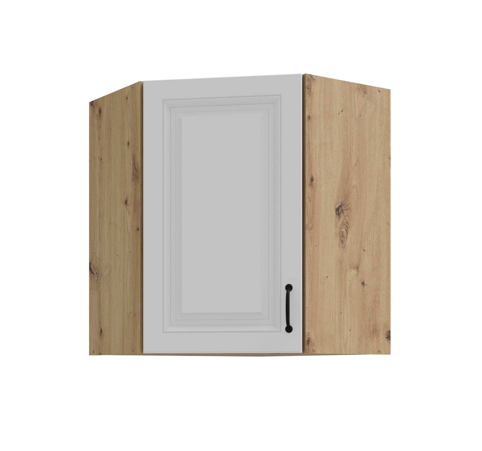Eckhängeschrank 60x60 cm Stilo Weiss Eiche Artisan Küchenzeile Küchenblock Küche