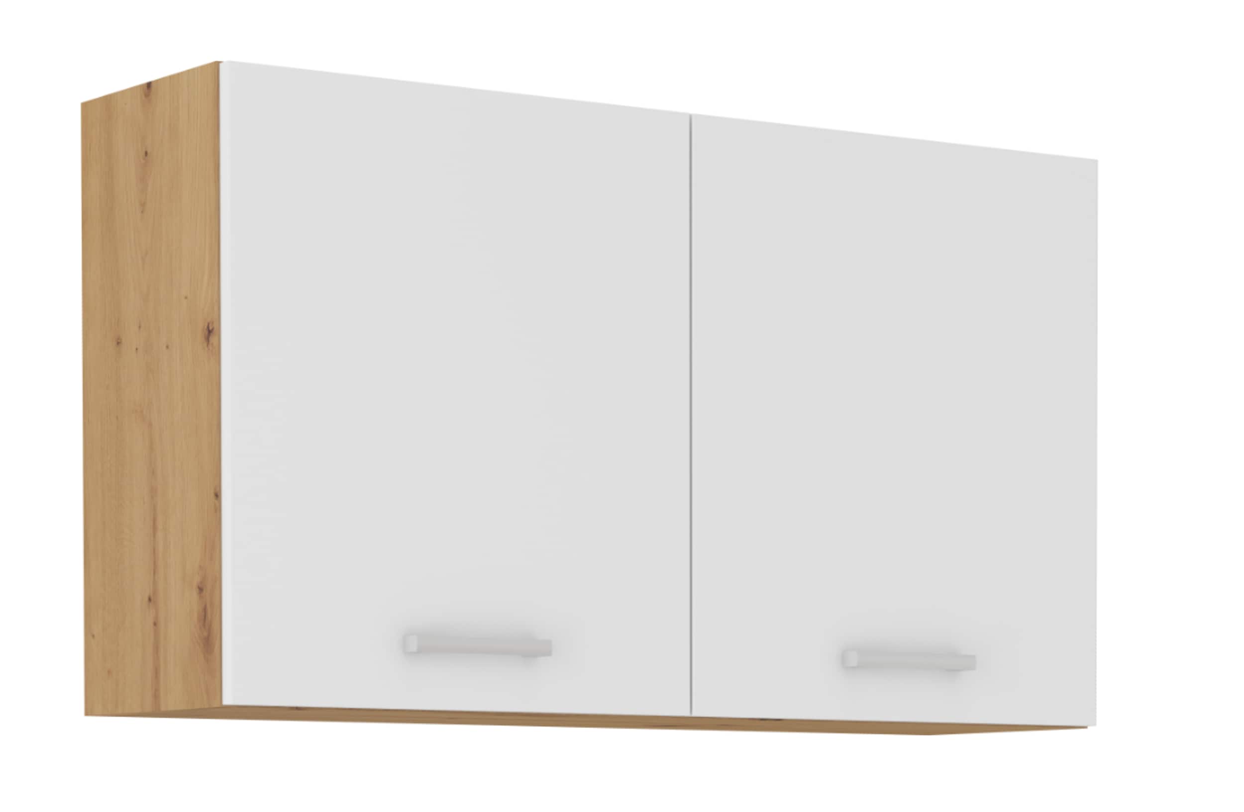 H&auml;ngeschrank Buffet K&uuml;che Mario 100 K&uuml;chenzeile Einbauk&uuml;che Weiss Eiche Artisan - Bild 1