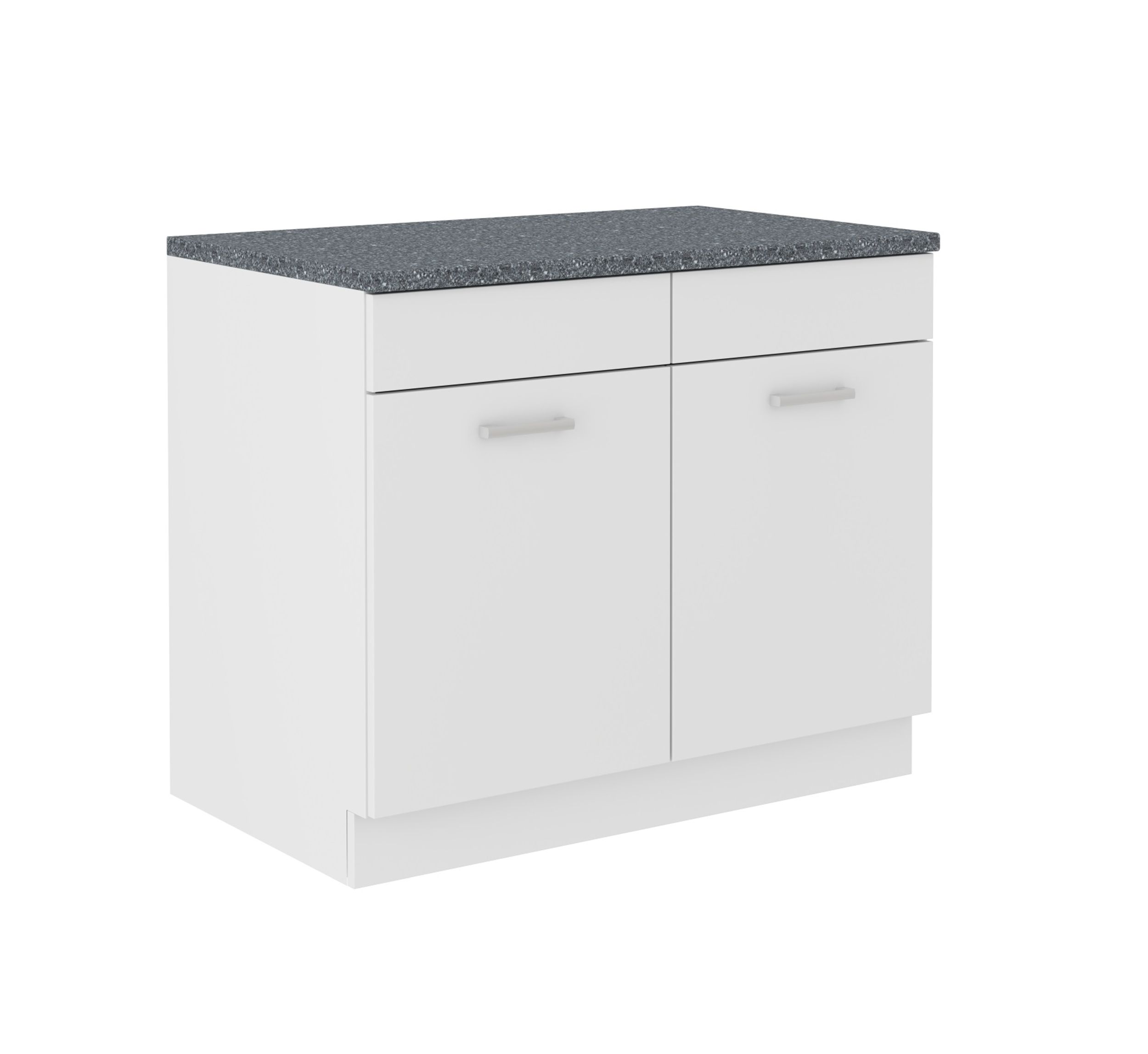 Sp&uuml;lenschrank Buffet K&uuml;che Mario 100 K&uuml;chenzeile Einbauk&uuml;che Weiss - Bild 1