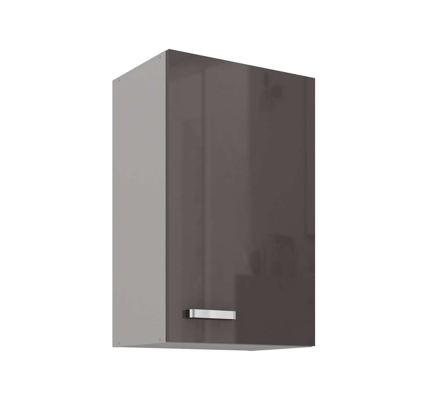 Küchen Hängeschrank 45 Hochglanz Grau Küchenzeile Küchenblock Küche Grey Bianca