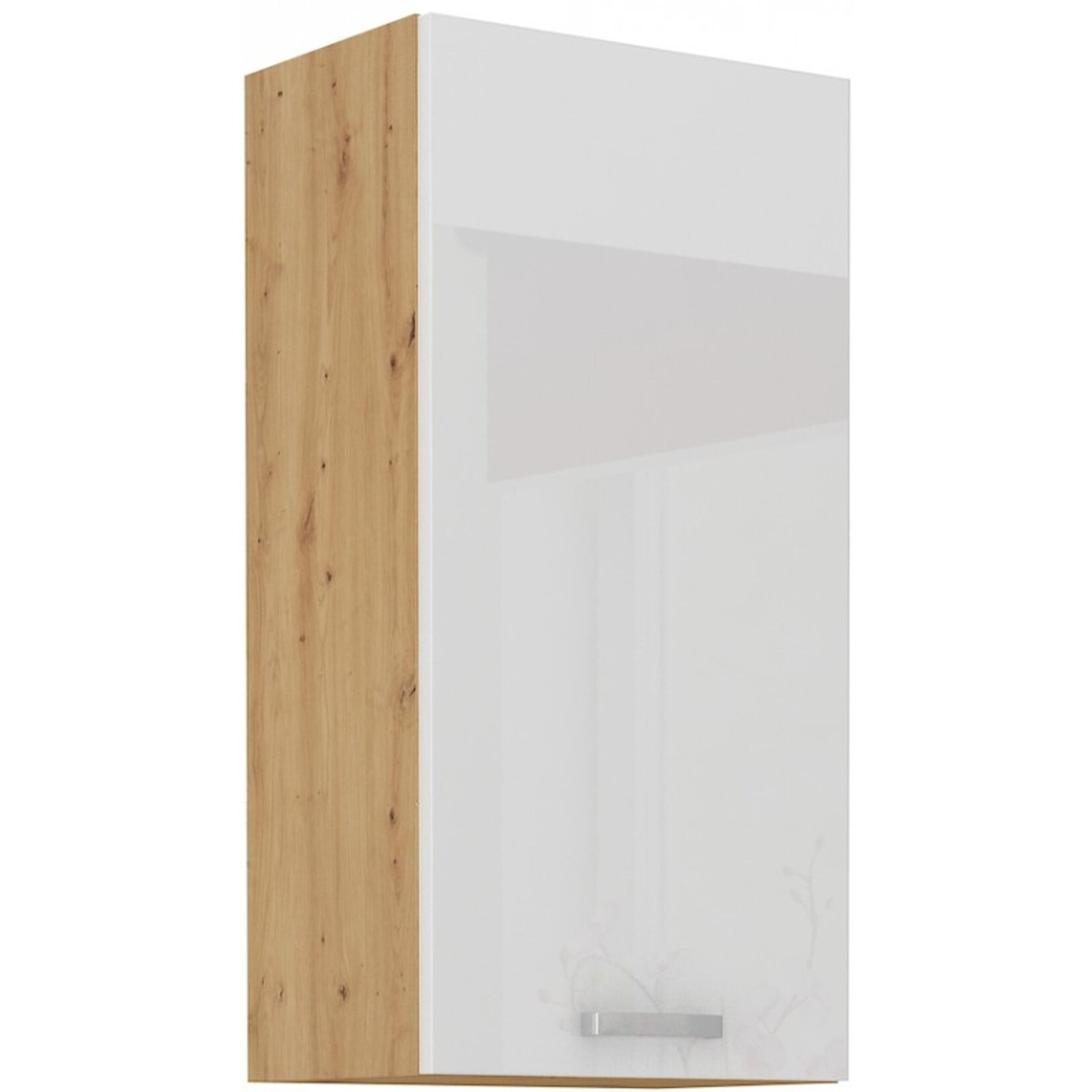 Hängeschrank 50-90 cm Eiche Artisan Weiß Hochglanz Küchenzeile Küchenblock Küche