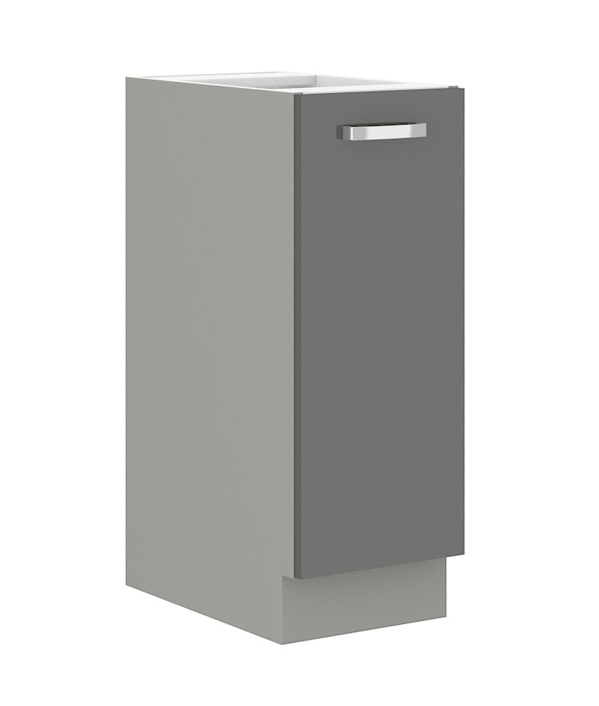 K&uuml;che Bianca Grey Hochglanz Grau Unterschrank 30 cm Schrankauszug K&uuml;chenschrank - Bild 1