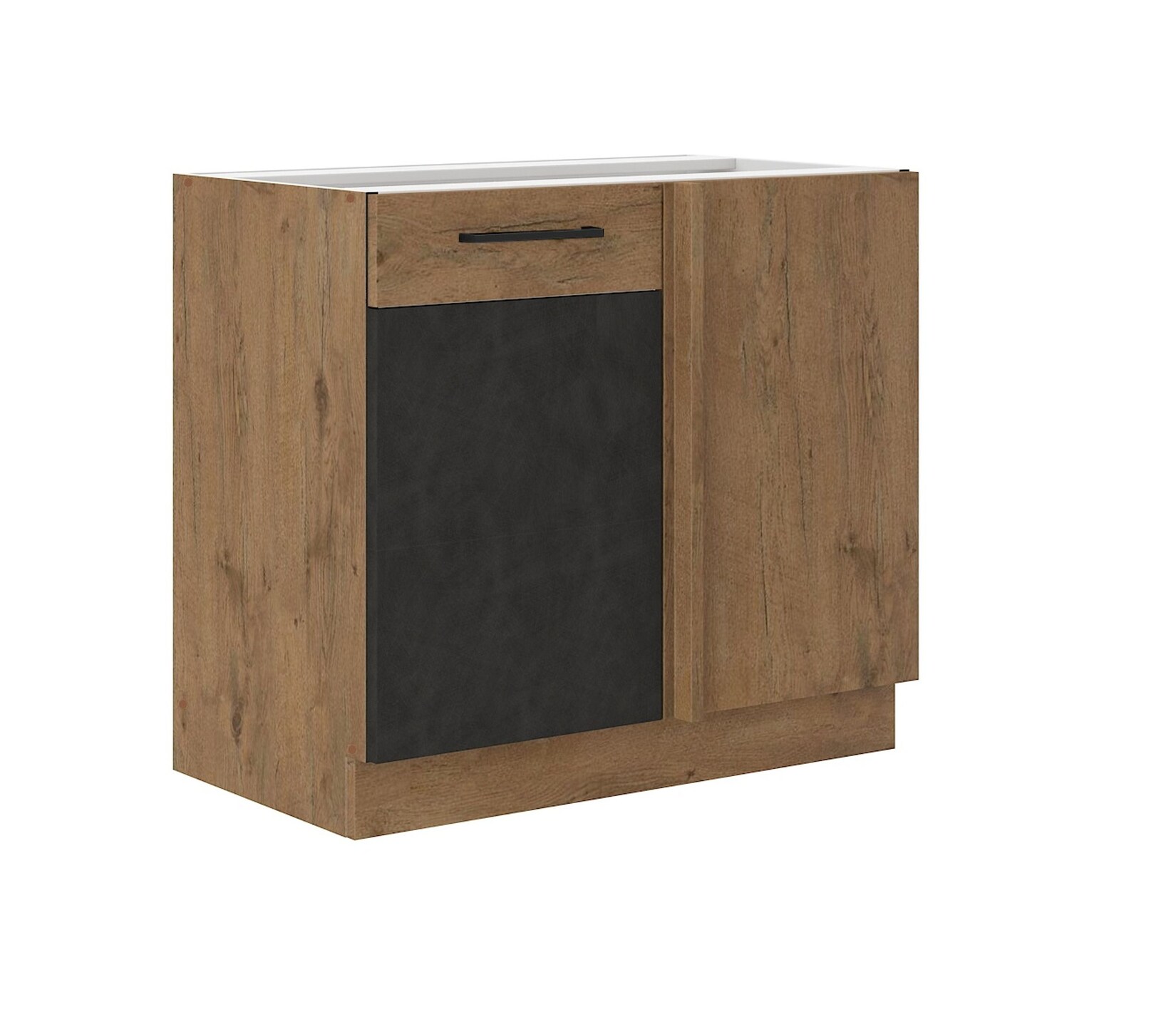 Vigo Eckunterschrank 105 cm Eiche Lancelot Matera Grau Küchenzeile Einbauküche