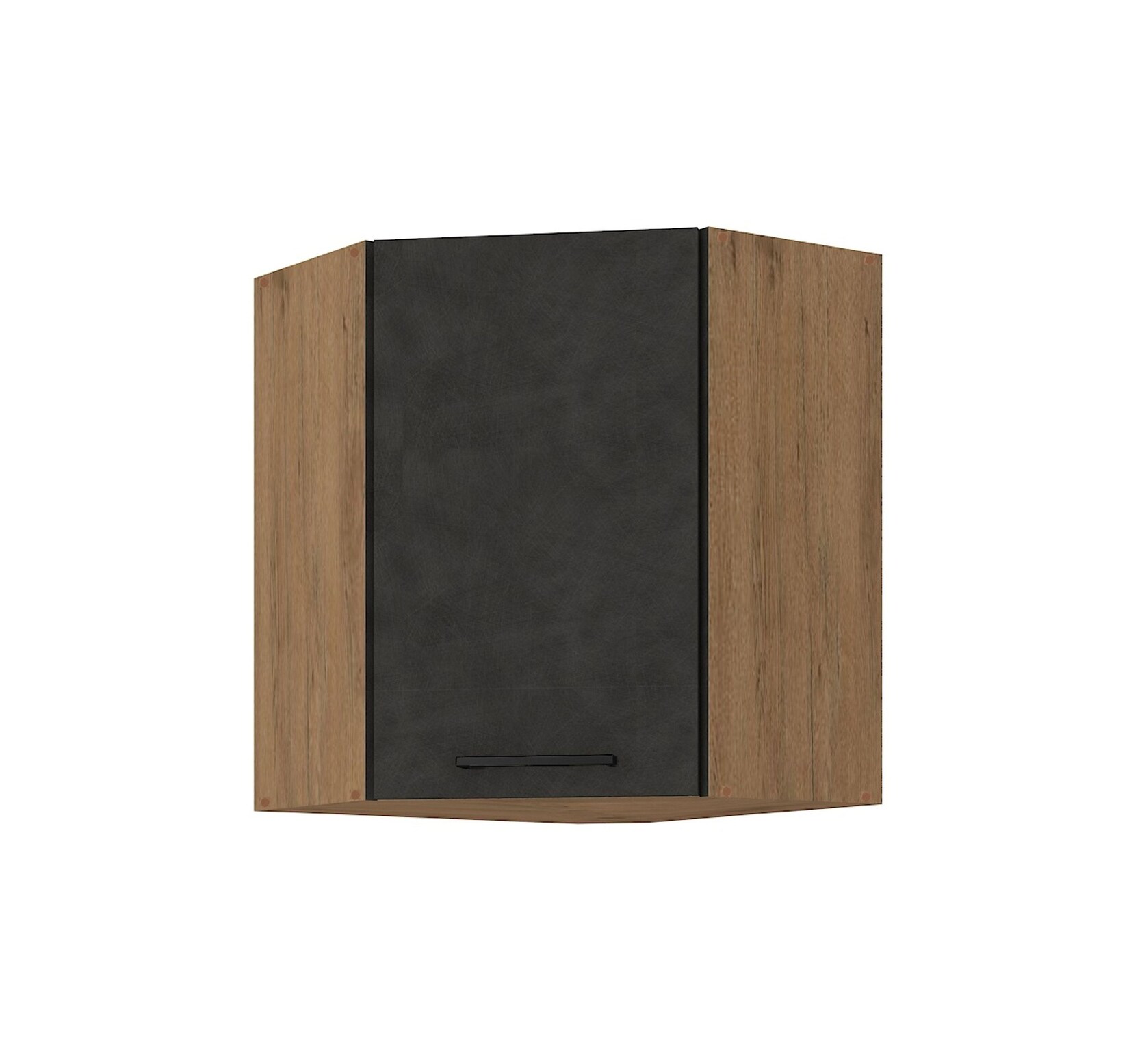 Vigo Eckhängeschrank 60x60 cm Eiche Lancelot Matera Grau Küchenzeile Einbauküche