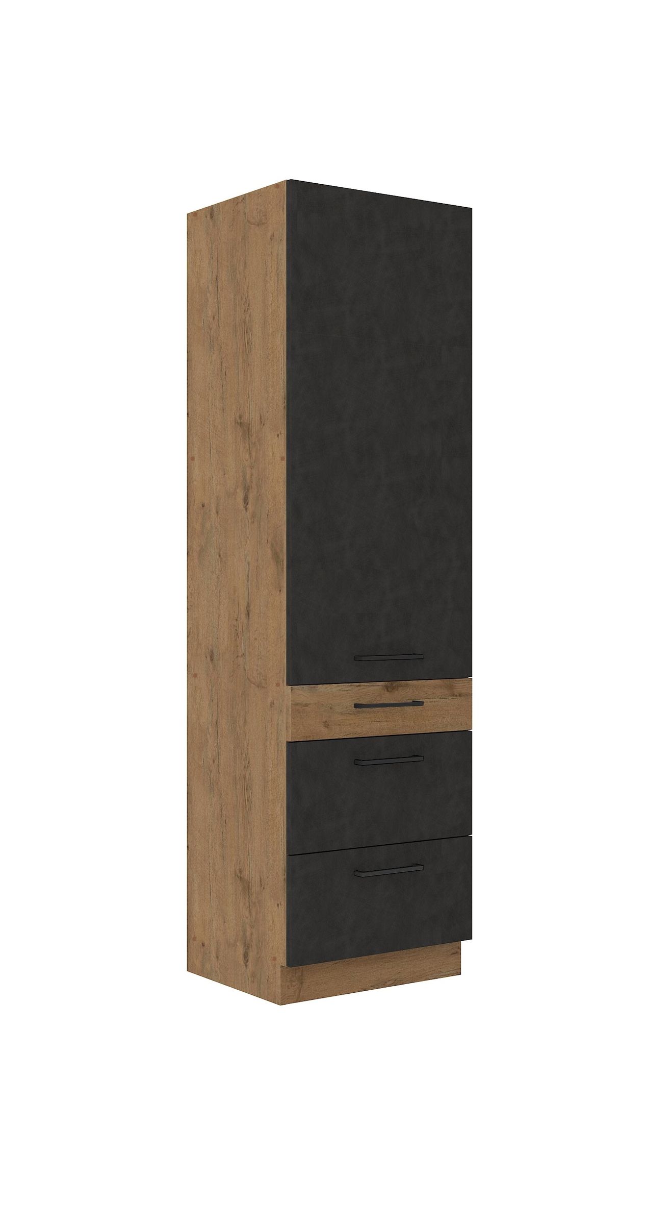 Vigo Hochschrank 60 cm Eiche Lancelot Matera Grau K&uuml;chenzeile K&uuml;chenblock K&uuml;che - Bild 1