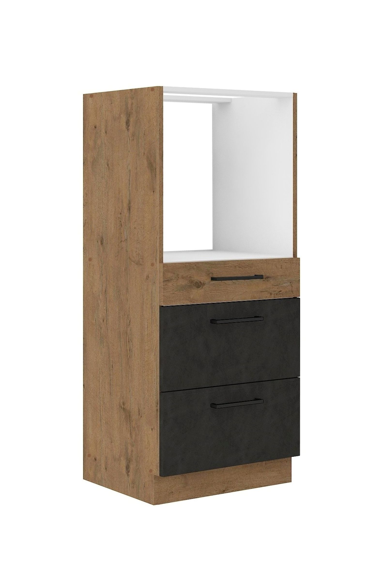 Vigo Midischrank 60 cm Eiche Lancelot Matera Grau K&uuml;chenzeile K&uuml;chenblock K&uuml;che - Bild 1
