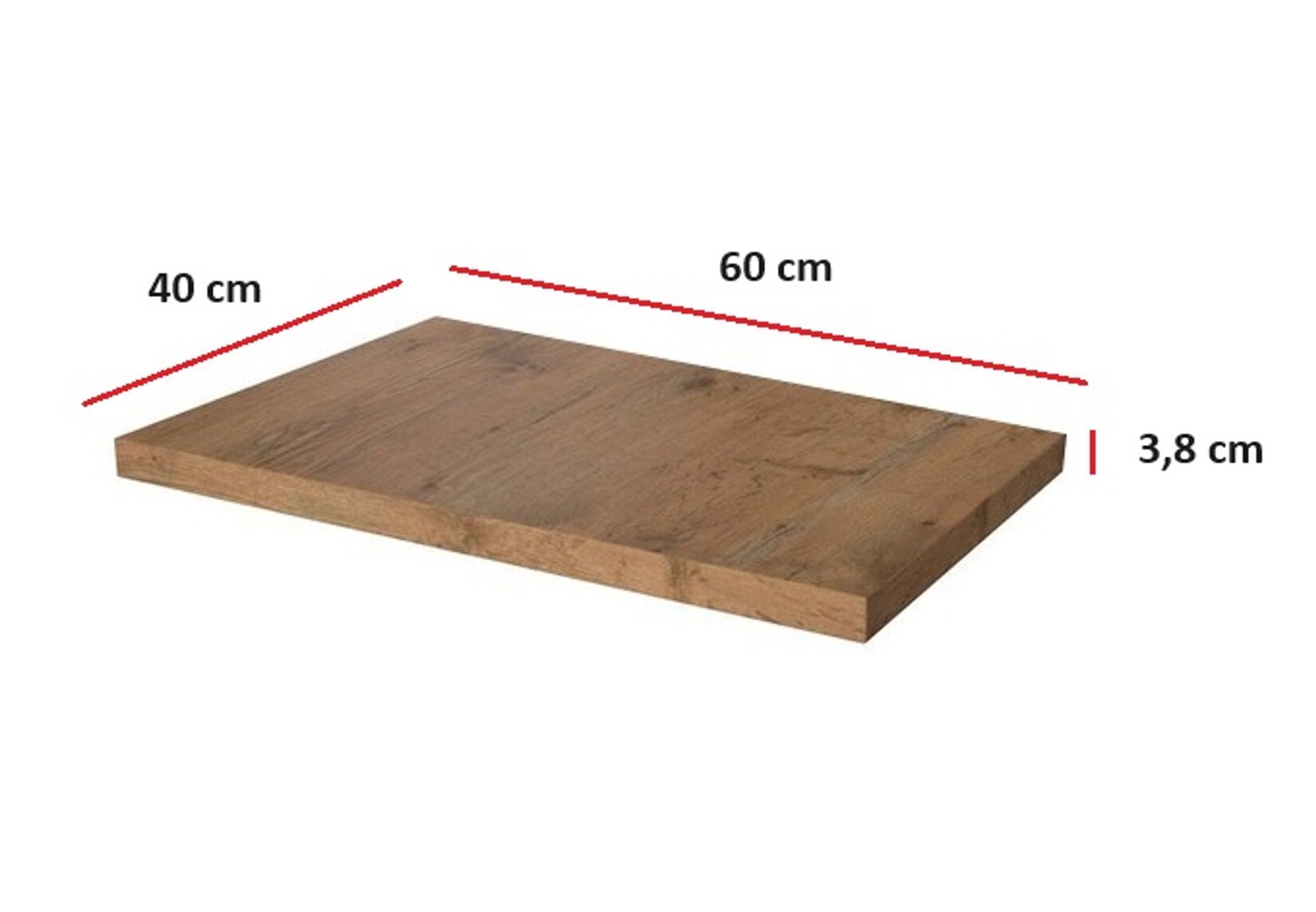 Arbeitsplatte 40 cm 38 mm Küchenzeile Küchenblock Eiche Lancelot Küche Vigo