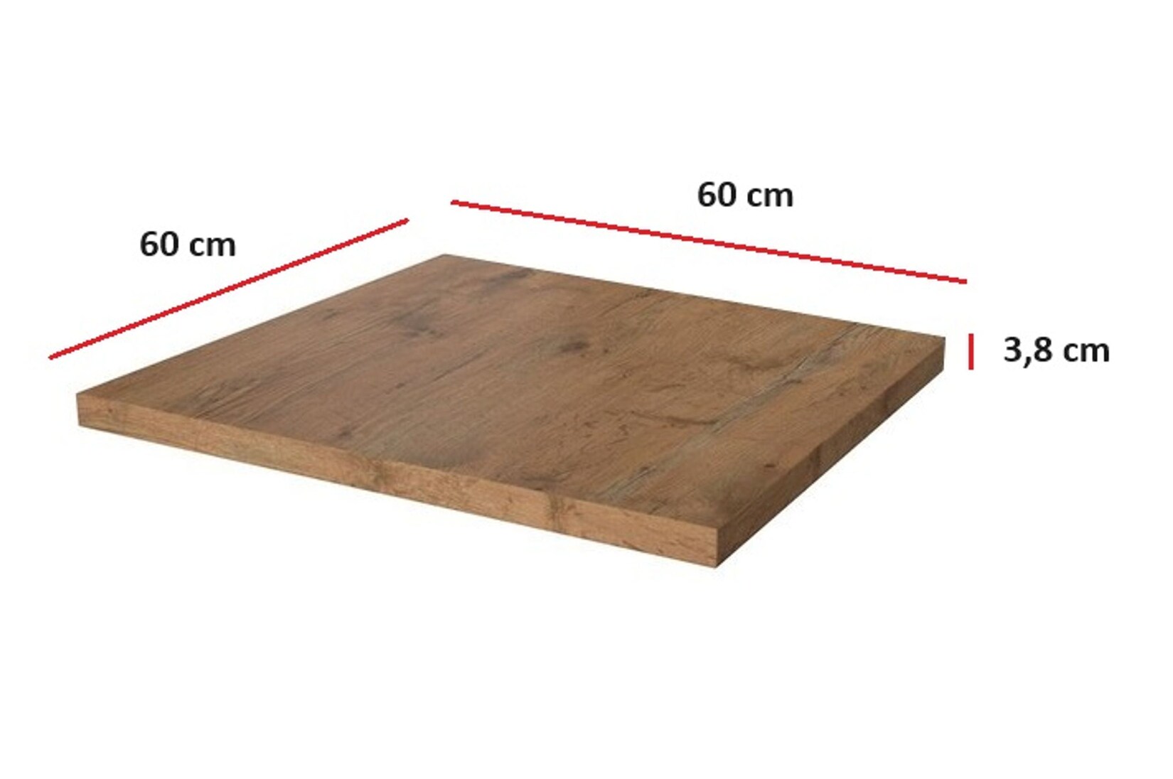 Arbeitsplatte 60 cm 38 mm Küchenzeile Küchenblock Eiche Lancelot Küche Vigo