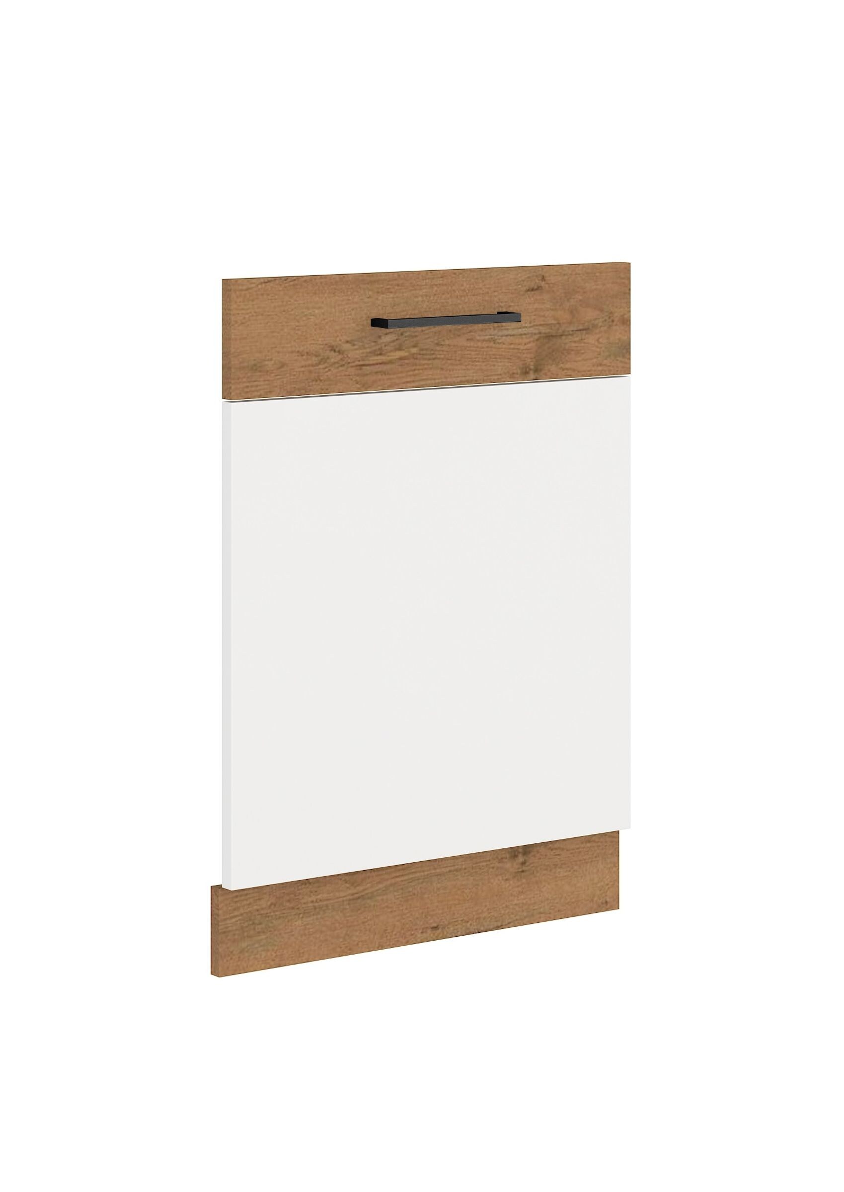 K&uuml;che Vigo Frontblende Geschirrsp&uuml;ler vollintegriert 60 cm Eiche Lancelot Wei&szlig; - Bild 1