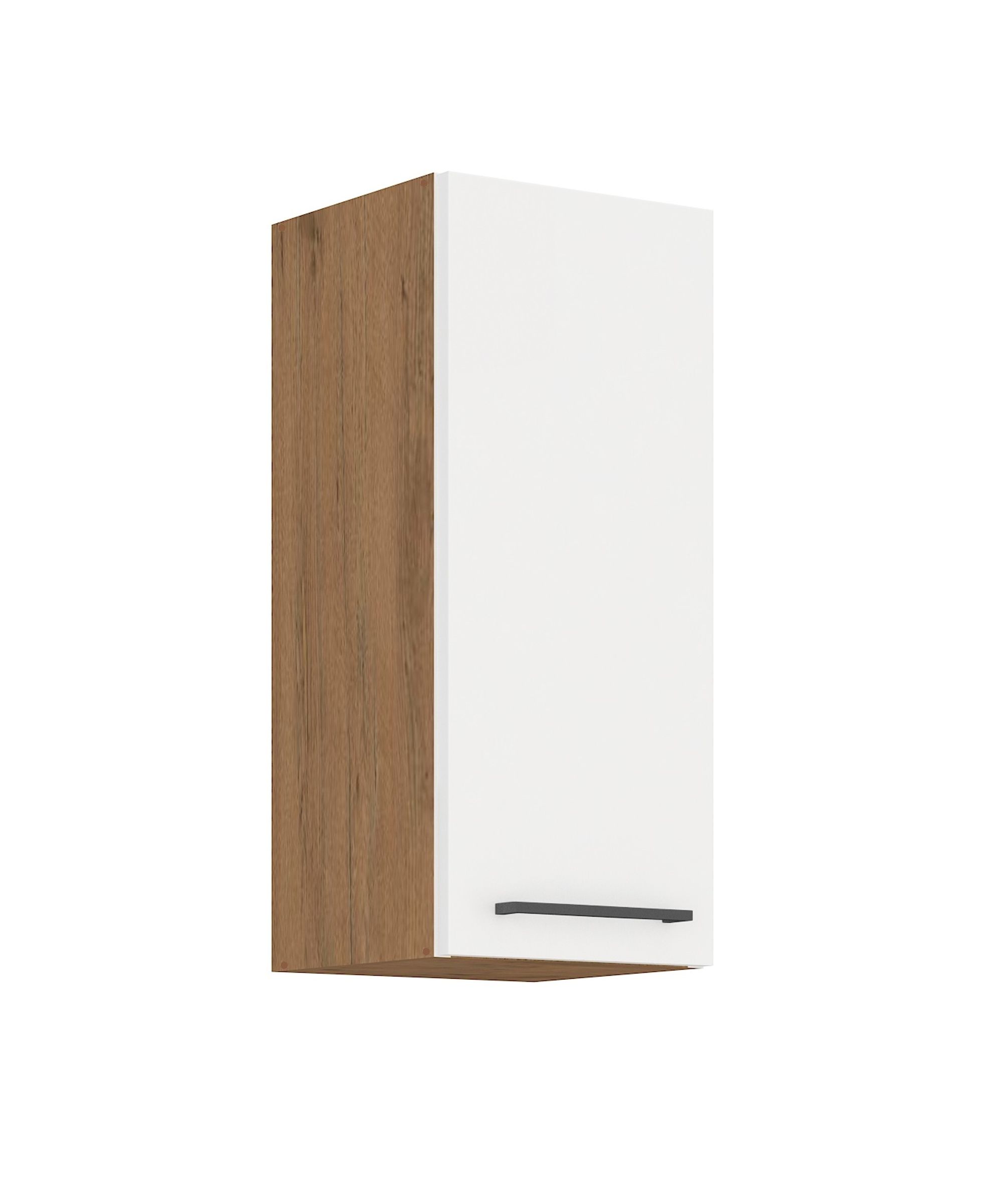 Vigo H&auml;ngeschrank 30 Eiche Lancelot Wei&szlig; Hochglanz K&uuml;chenzeile K&uuml;chenblock K&uuml;che - Bild 1