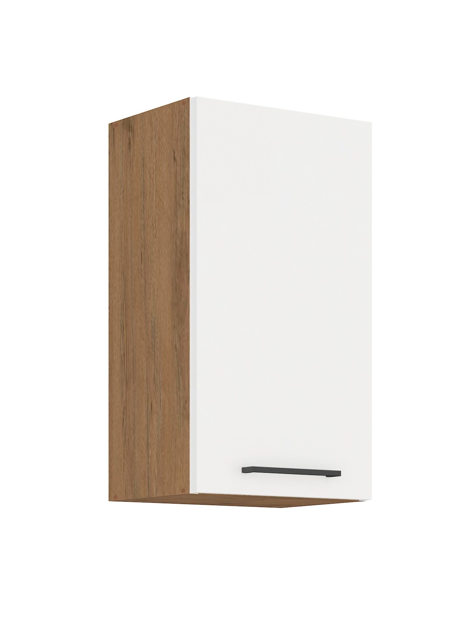 Vigo H&auml;ngeschrank 40 Eiche Lancelot Wei&szlig; Hochglanz K&uuml;chenzeile K&uuml;chenblock K&uuml;che - Bild 1