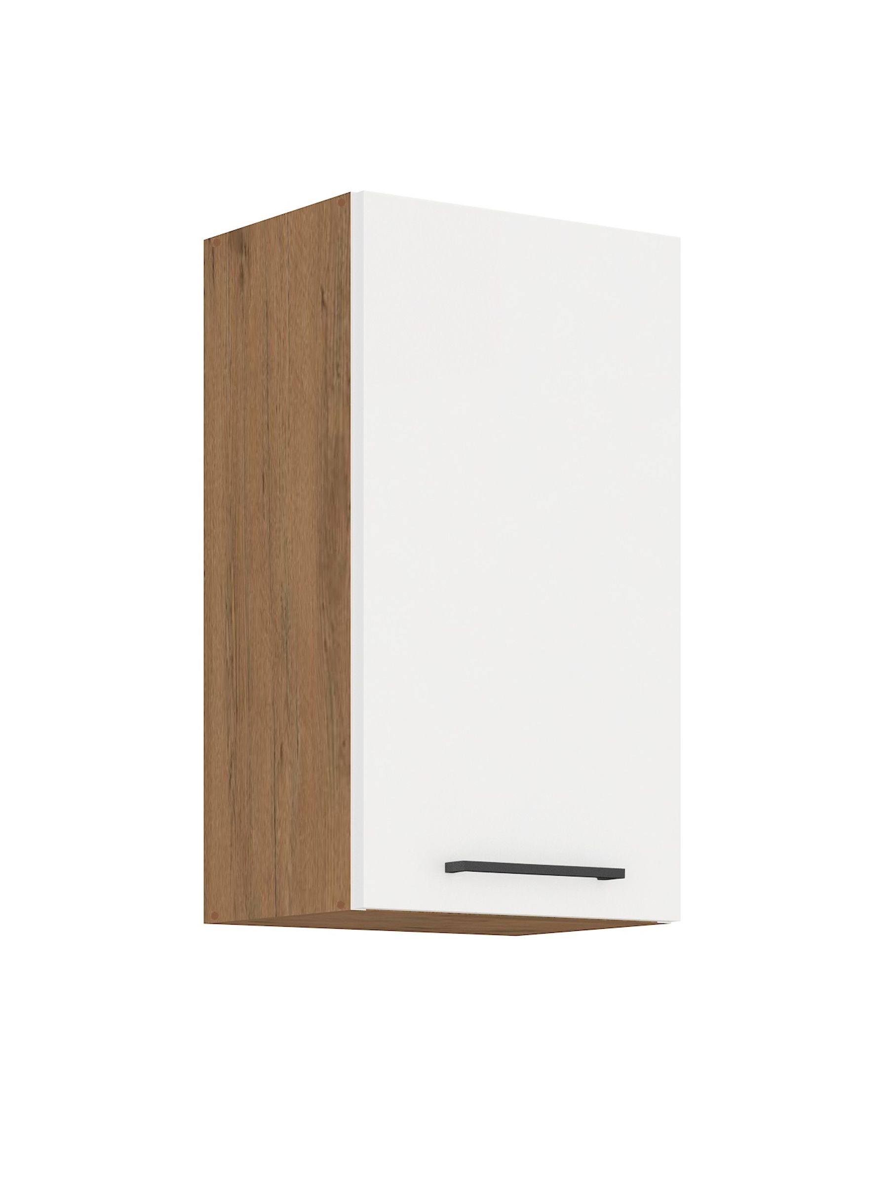 Vigo H&auml;ngeschrank 45 Eiche Lancelot Wei&szlig; Hochglanz K&uuml;chenzeile K&uuml;chenblock K&uuml;che - Bild 1