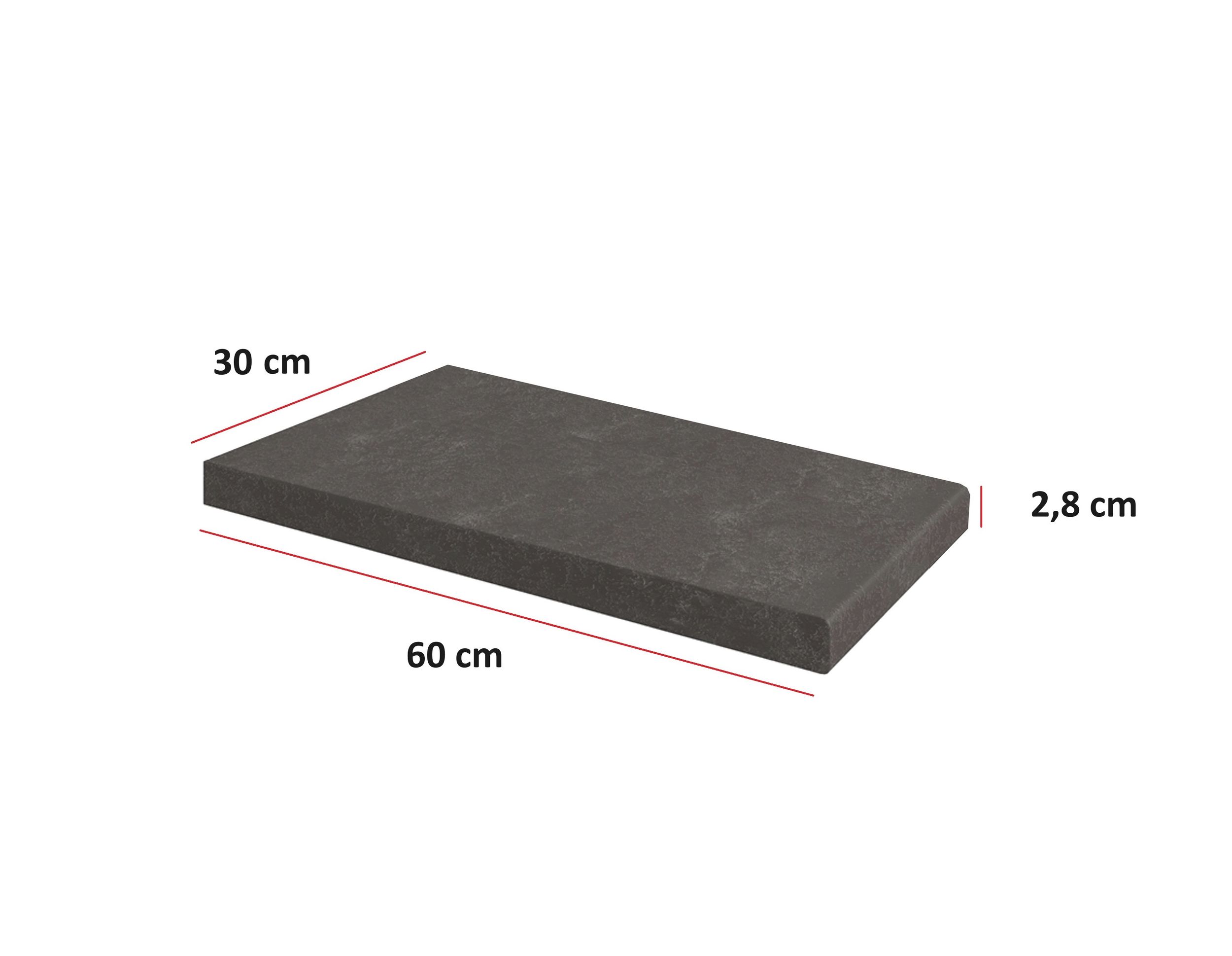 K&uuml;chen Arbeitsplatte Metallic Brown 30 cm 28 mm Bianca Grey Rose K&uuml;chenzeile - Bild 1