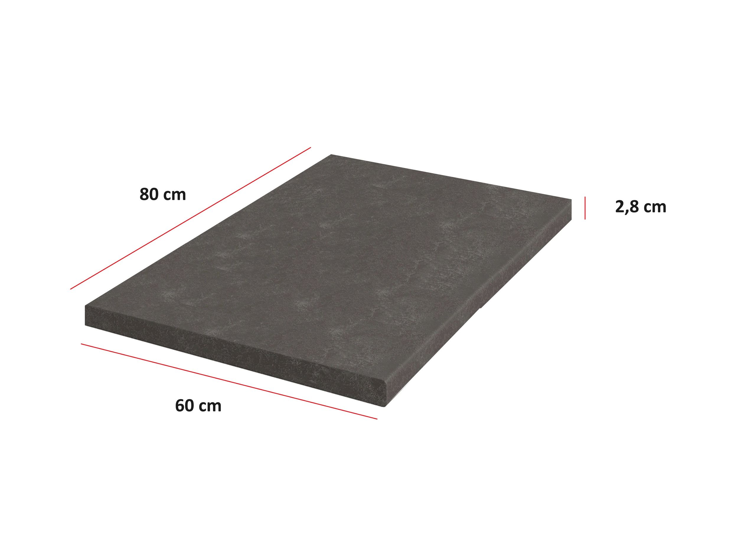 K&uuml;chen Arbeitsplatte Metallic Brown 80 cm 28 mm Bianca Grey Rose K&uuml;chenzeile - Bild 1