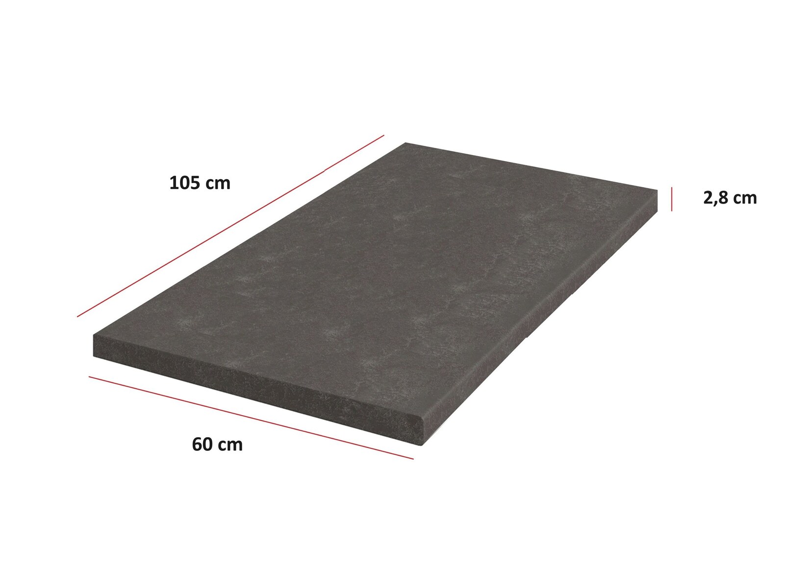 Küchen Arbeitsplatte Metallic Brown 105 cm 28 mm Bianca Grey Rose Küchenzeile