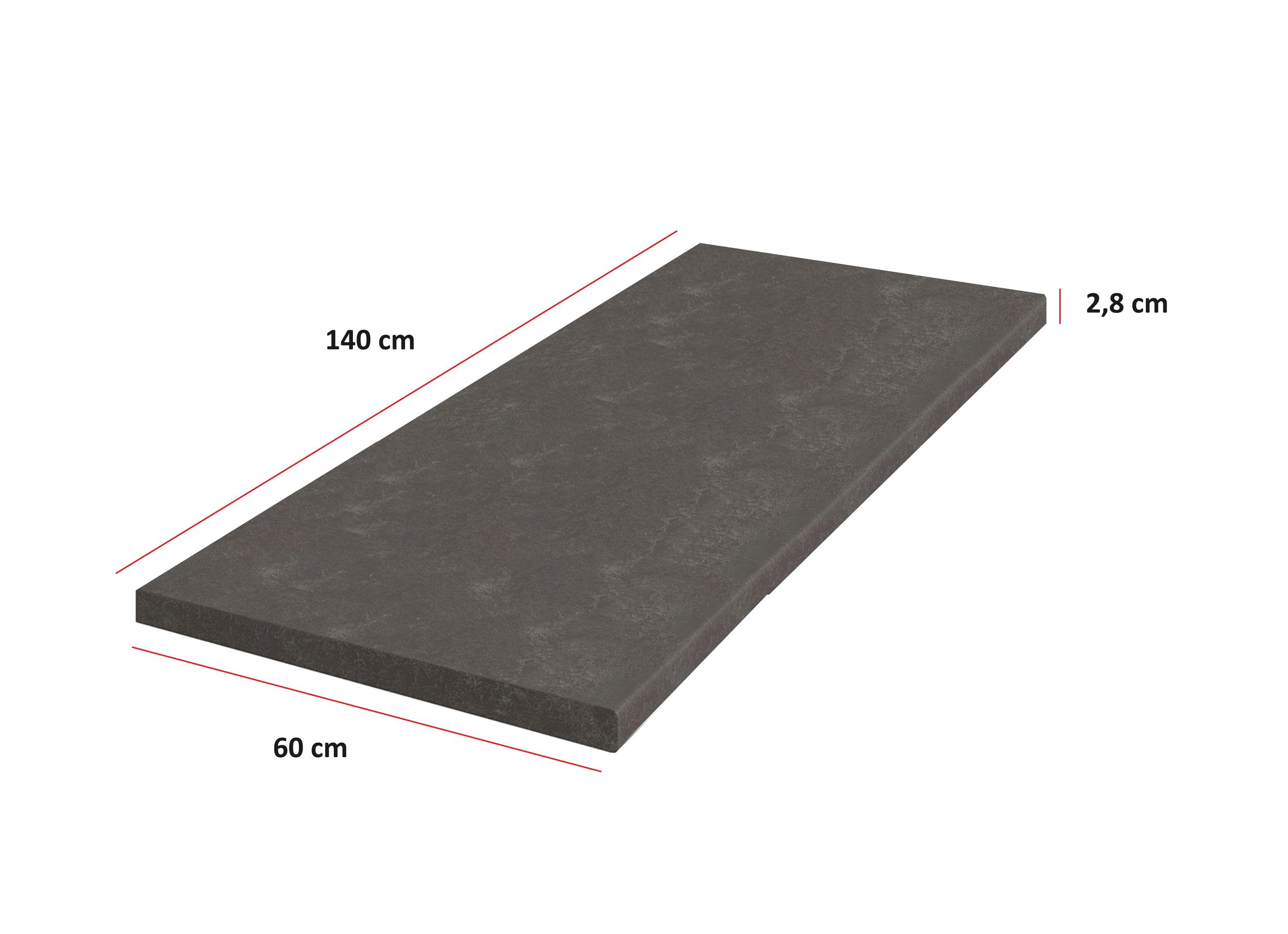 K&uuml;chen Arbeitsplatte Metallic Brown 140 cm 28 mm Bianca Grey Rose K&uuml;chenzeile - Bild 1