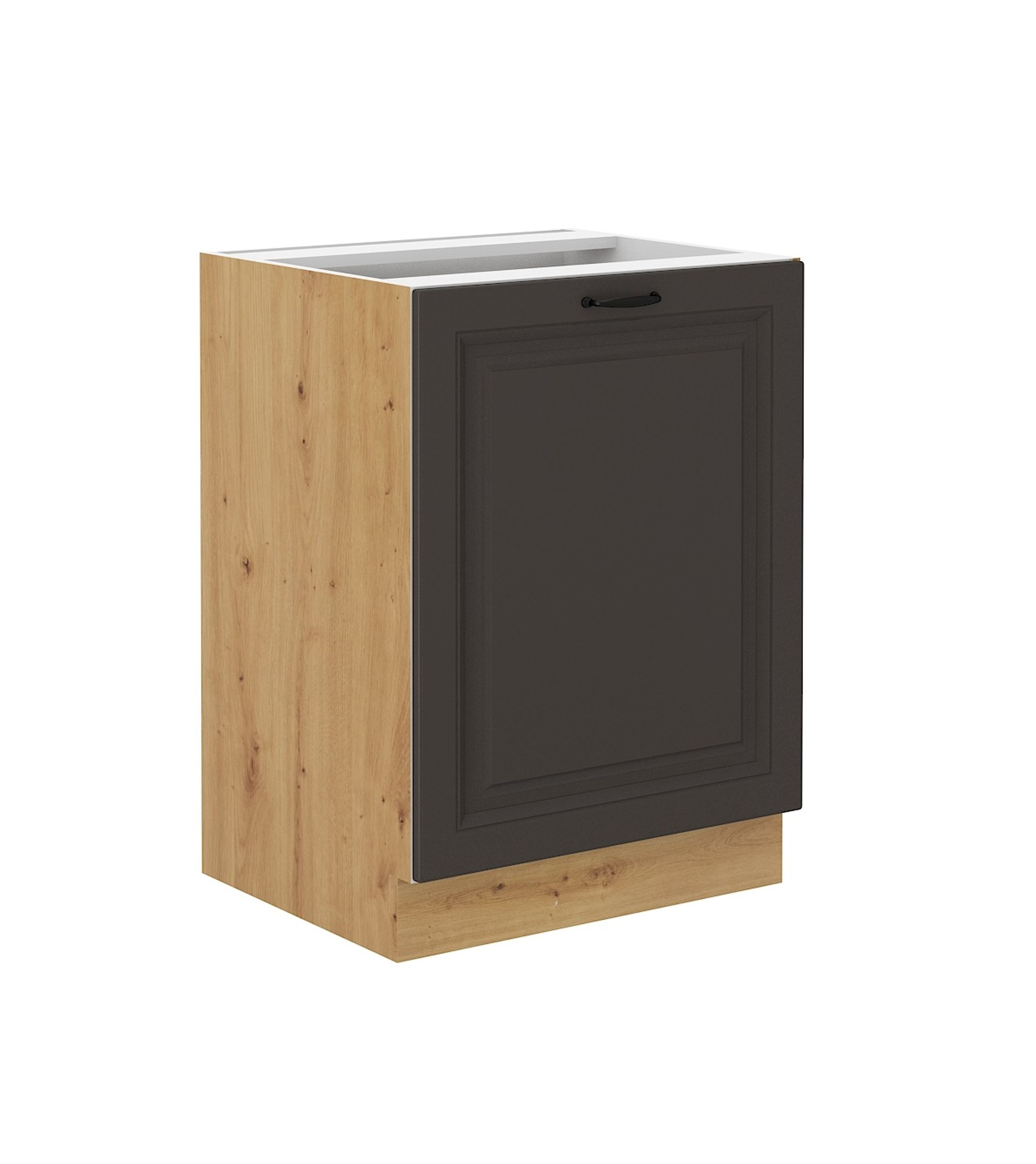 Unterschrank 60 cm Stilo Grau + Eiche Artisan K&uuml;chenzeile K&uuml;chenblock K&uuml;che - Bild 1