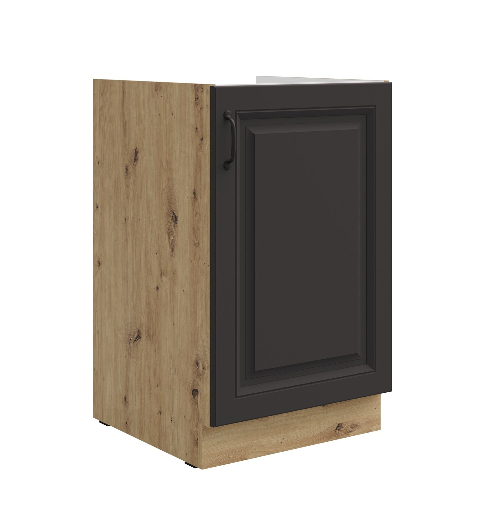Spülenschrank 50 cm Stilo Grau + Eiche Artisan Küchenzeile Küchenblock Küche