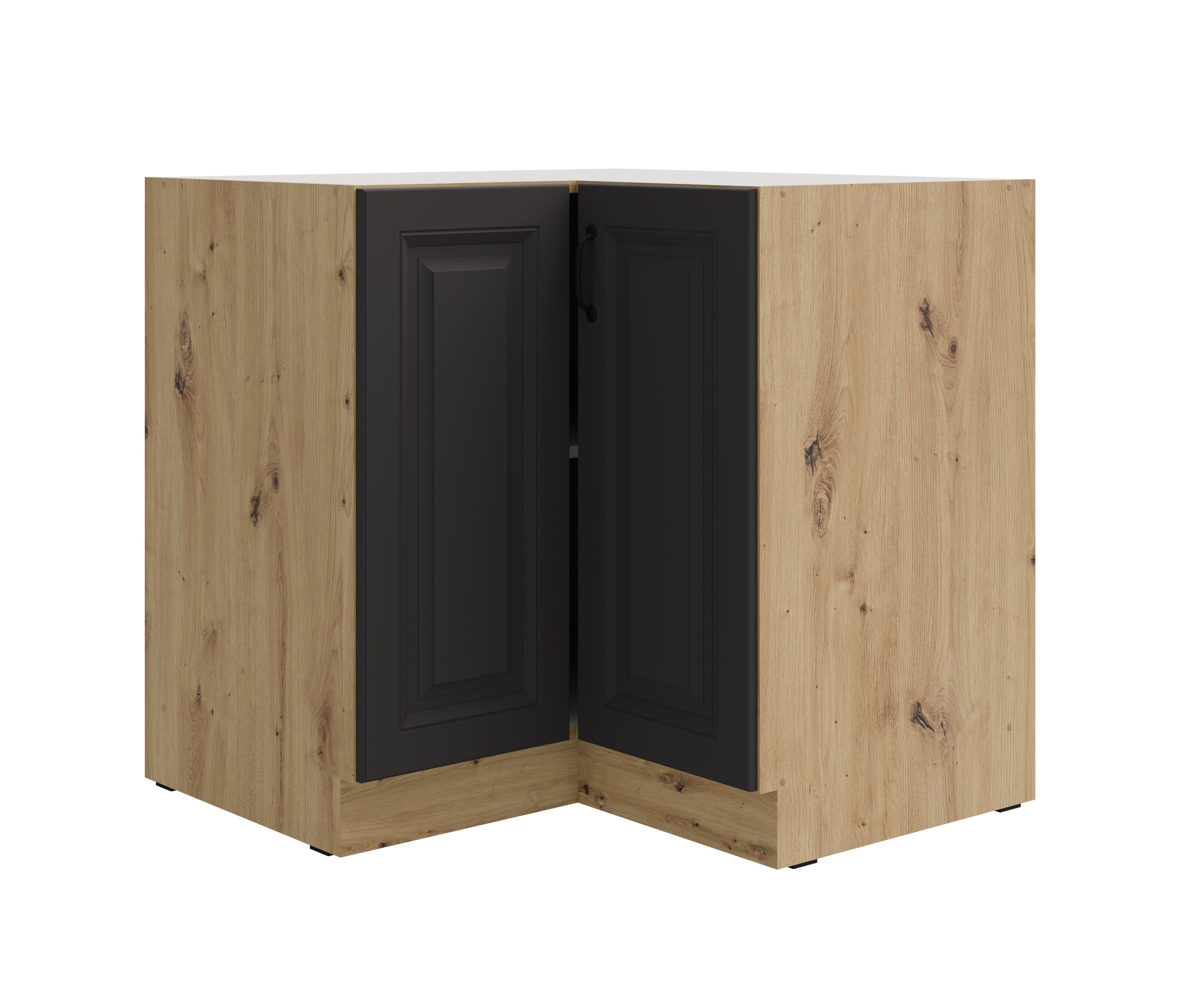 Eckunterschrank 90x90 cm Stilo Grau Eiche Artisan K&uuml;chenzeile K&uuml;chenblock K&uuml;che - Bild 1