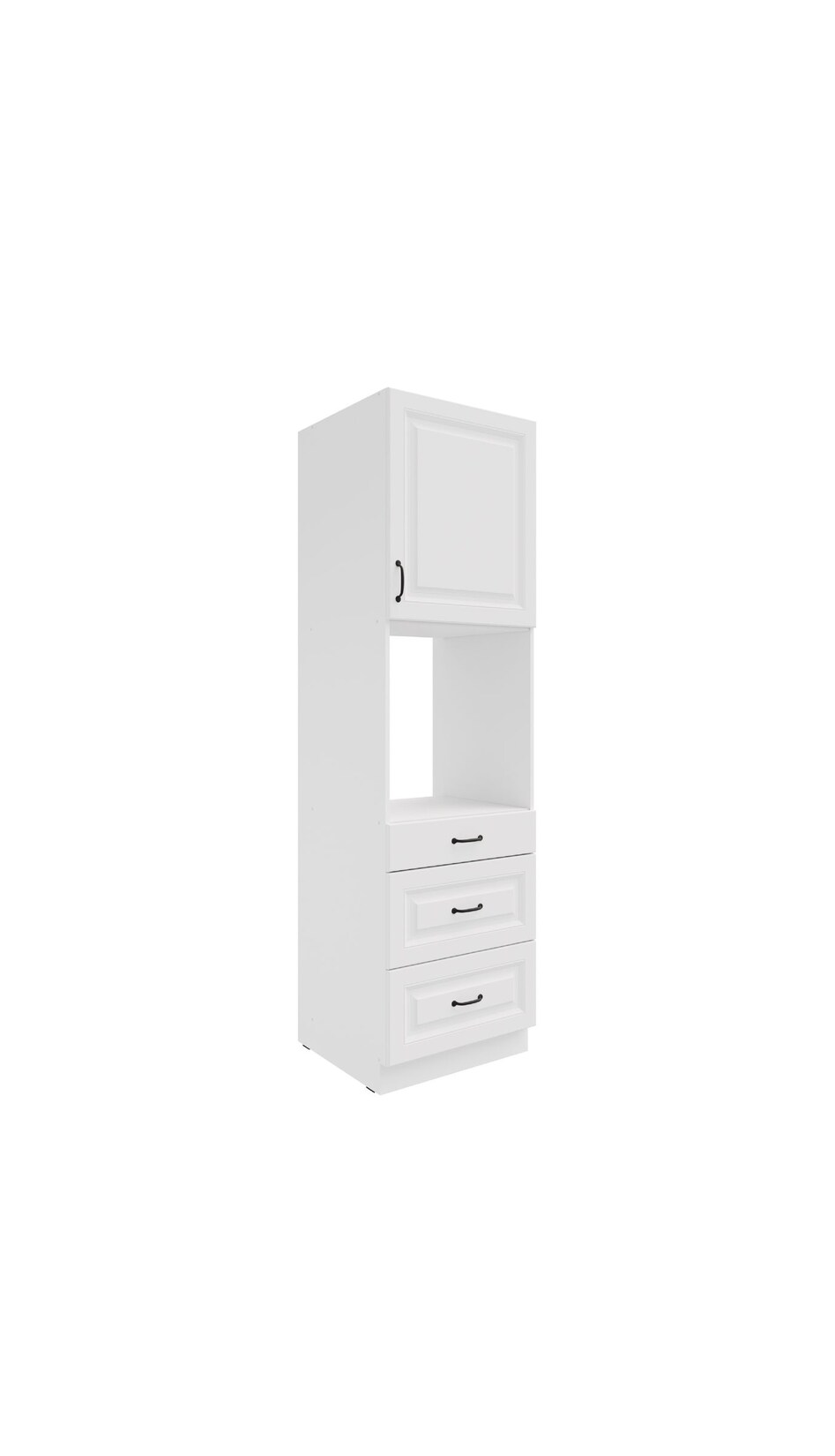 Küchen Backofen Hochschrank 60 Stilo Weiss Küchenzeile Küchenblock + Schubladen