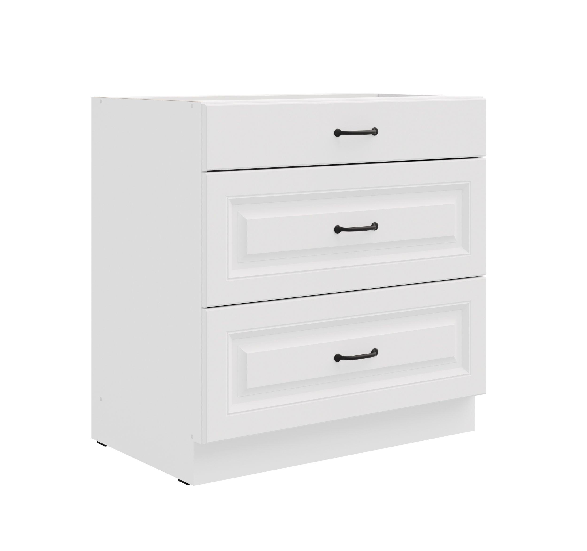 K&uuml;chen Unterschrank 80 cm Stilo Wei&szlig; Vollauszug Soft-Close K&uuml;che K&uuml;chenzeile - Bild 1