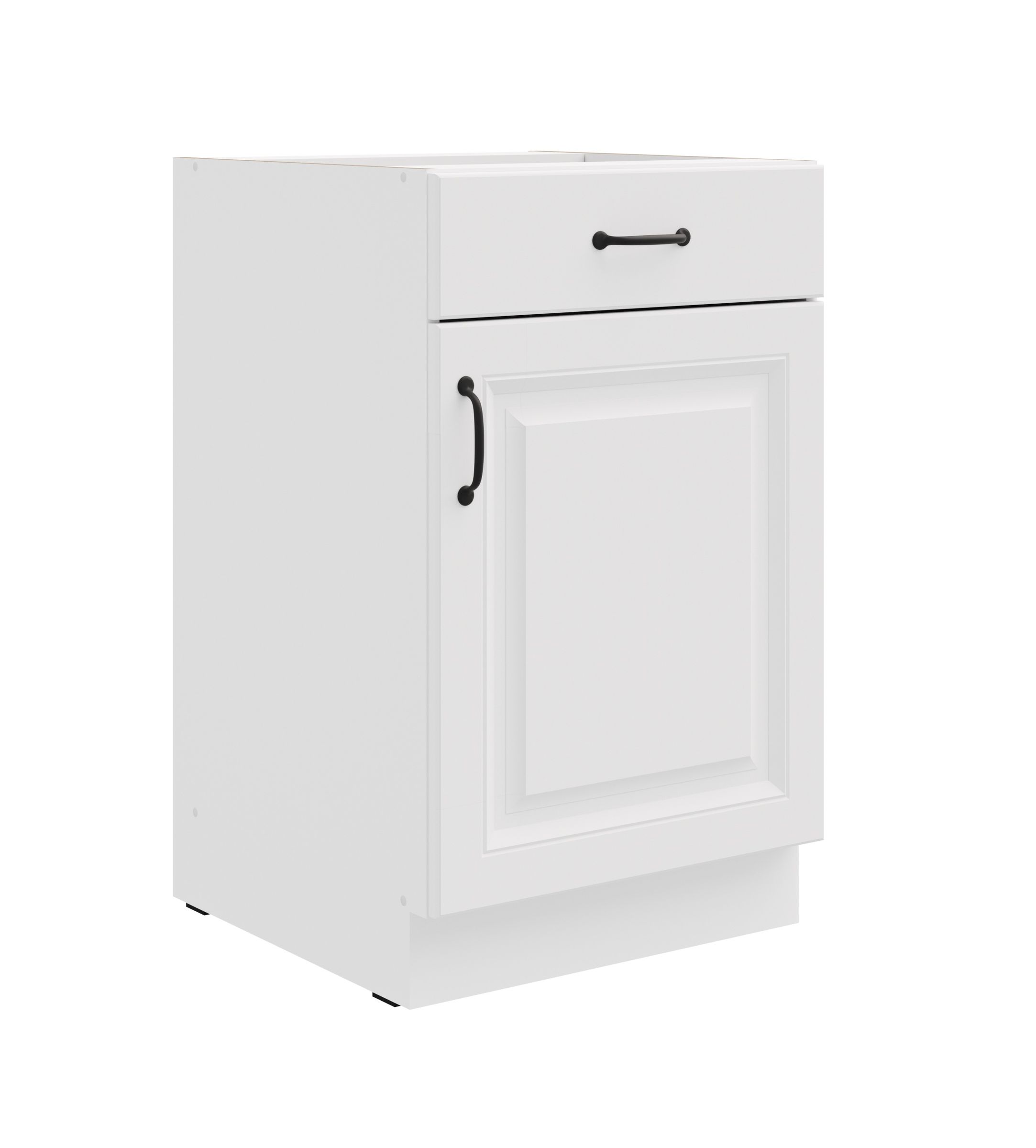 Unterschrank 50 cm Stilo Wei&szlig; K&uuml;chenzeile Vollauszug Soft-Close K&uuml;che Landhaus - Bild 1