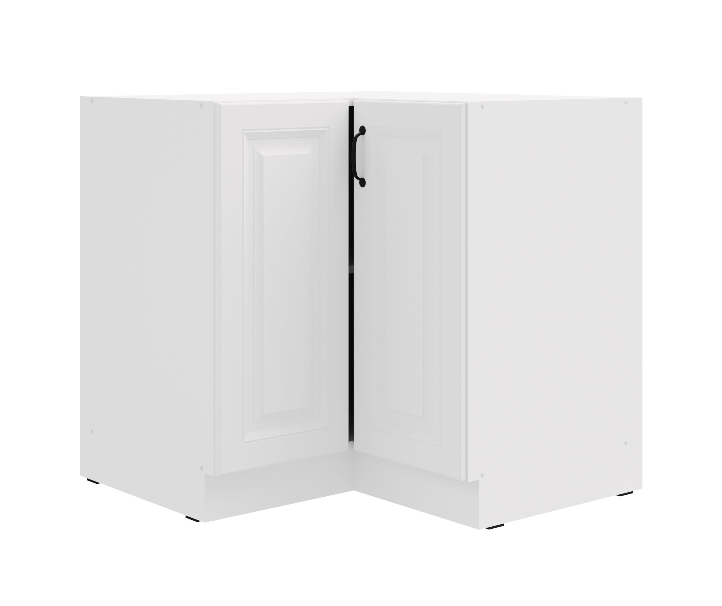 Eckunterschrank 90x90 cm Stilo Wei&szlig; K&uuml;chenzeile K&uuml;chenblock K&uuml;che Landhaus - Bild 1