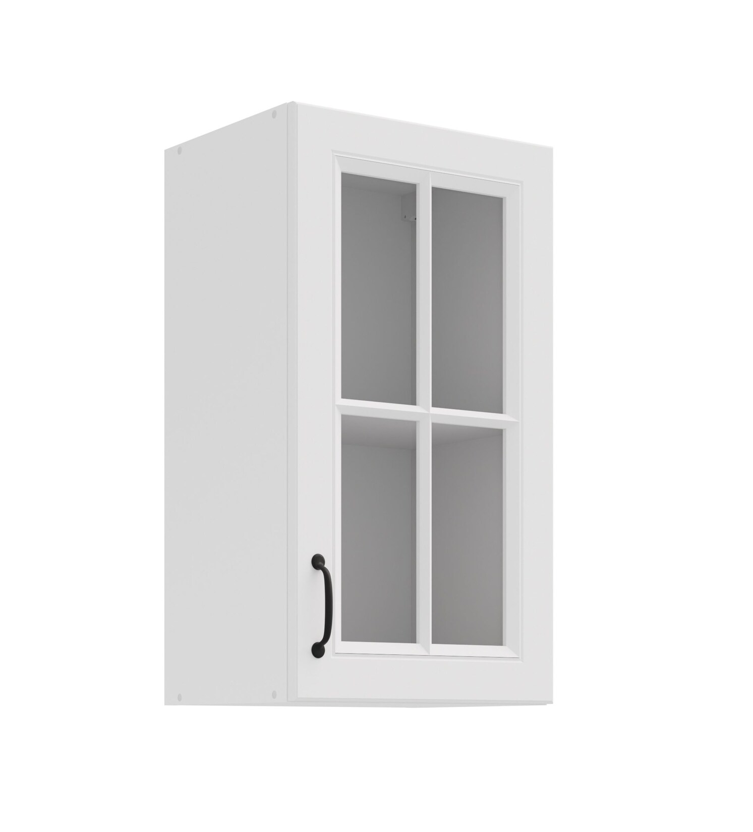 Glashängeschrank 40 cm Stilo Weiß Küchenzeile Küchenblock Landhaus Einbauküche